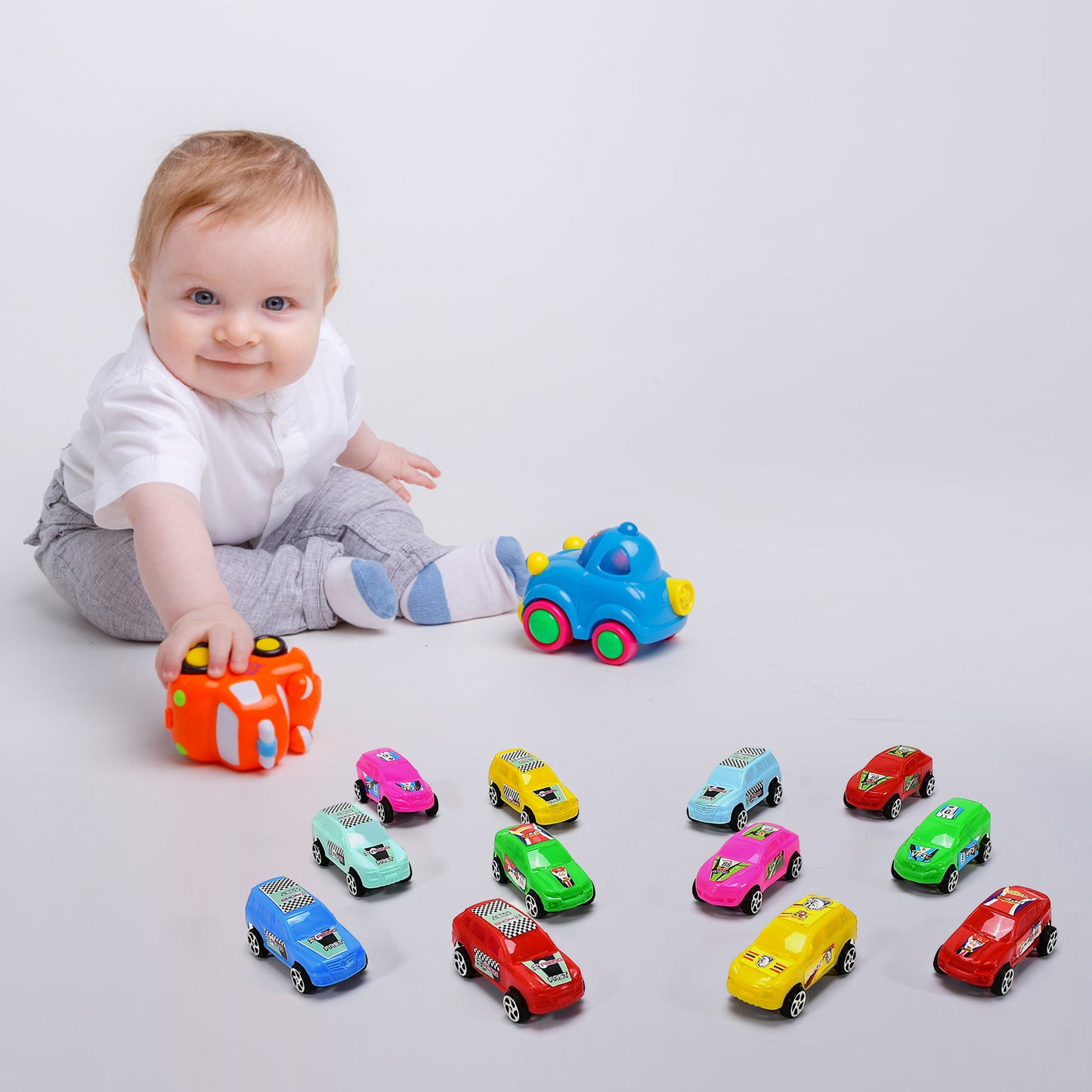Super City Car Racer Toy For Boys And Girls Pull Push Vehicle Car (Set Of 12pcs)  (Multicolor) - Happy Price - Image 2