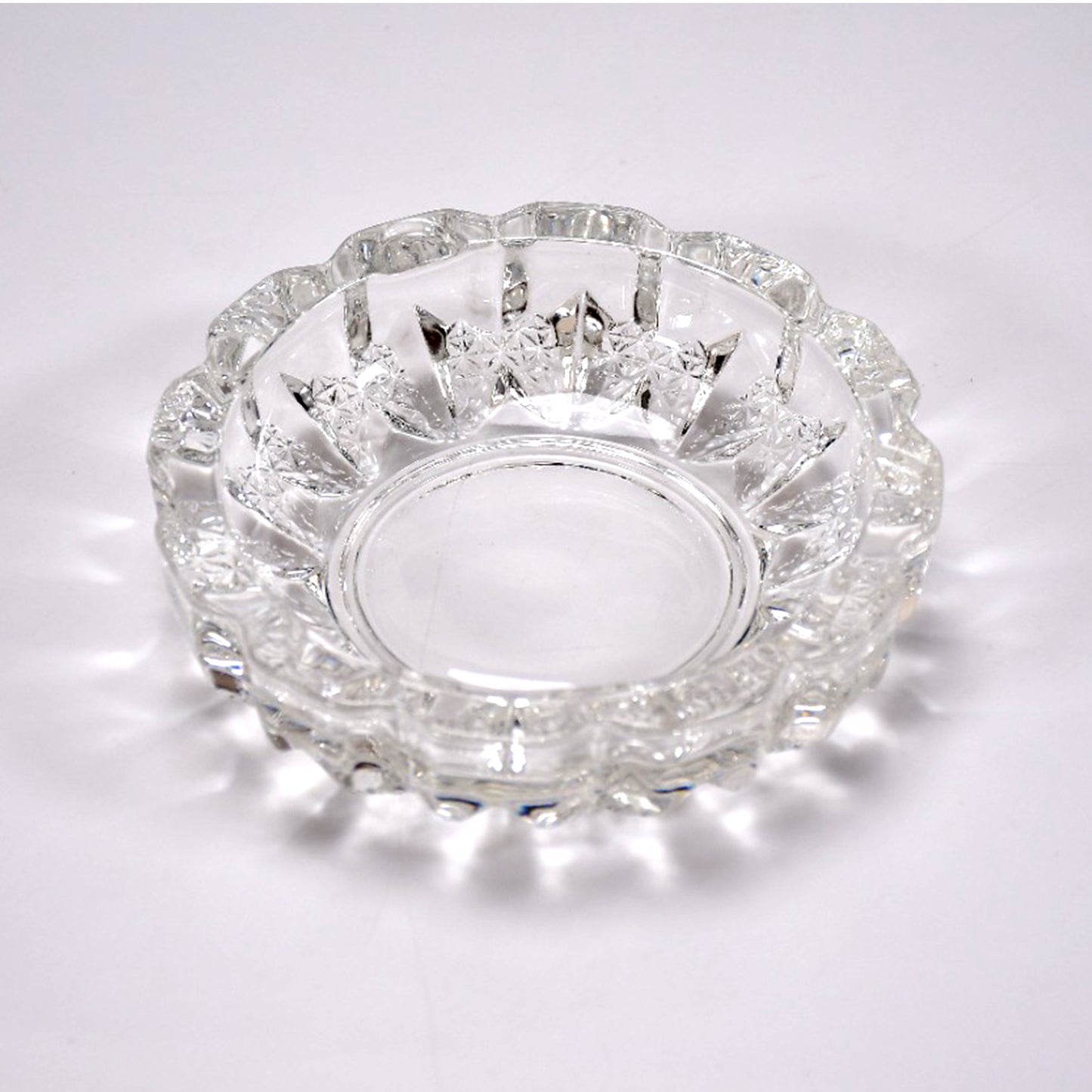 Paricutin Glass Crystal Quality Cigar Cigarette Ashtray Round Tabletop For Home Office Indoor Outdoor Home Decor - Happy Price - Image 2