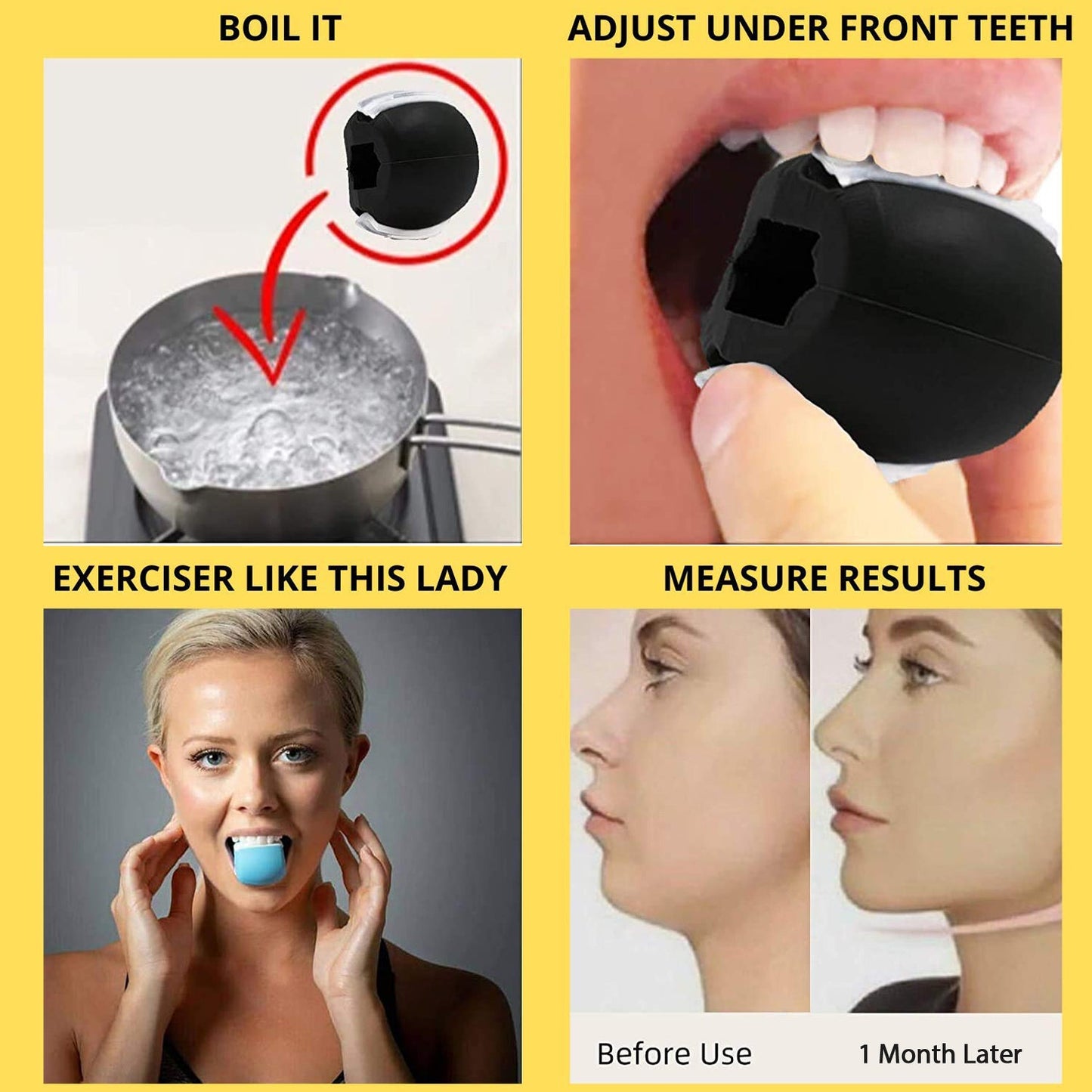 Cn Blk Jaw Exerciser Used To Gain Sharp And Chiselled Jawline Easily And Fast. - Happy Price - Image 6