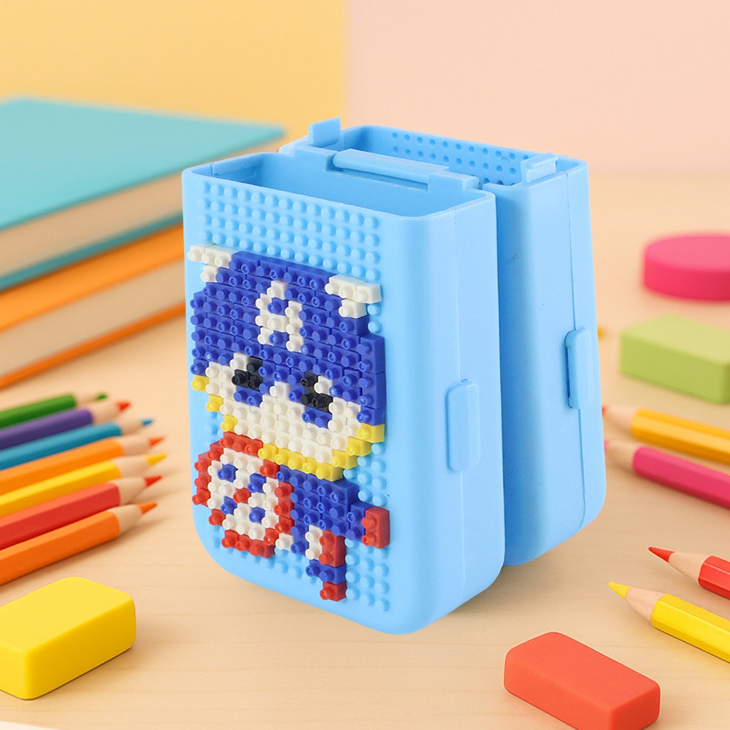 DIY Pixel Art Building Block Pencil Box - 1 Set - Happy Price - Image 7
