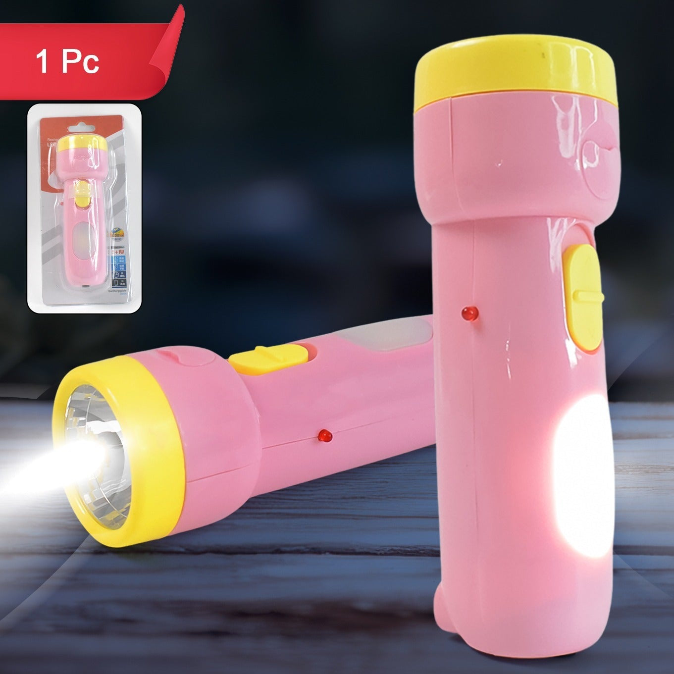 2-in-1 Rechargeable Small Handy Led Torchlight For Home Outdoor Tracking (1 Pc) - Happy Price - Image 1