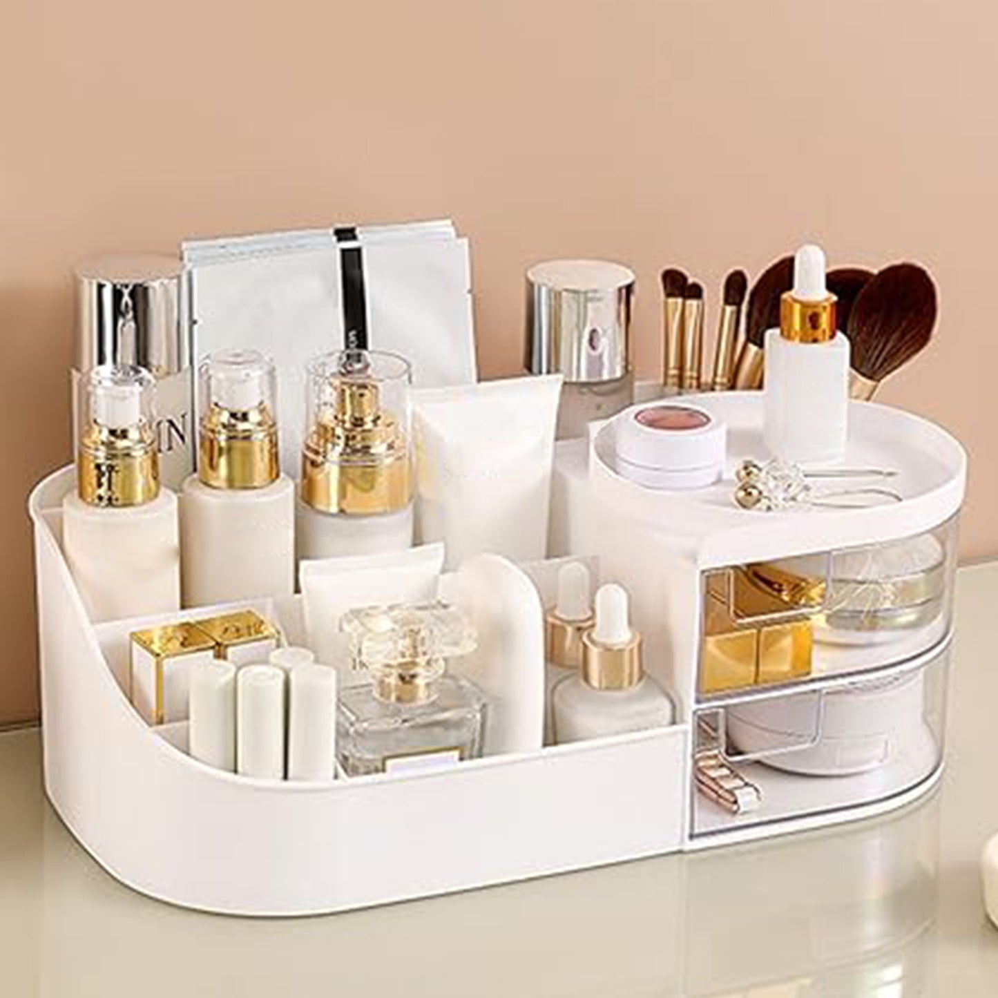 Multi-functional Plastic Vanity Storage Box - Happy Price - Image 3