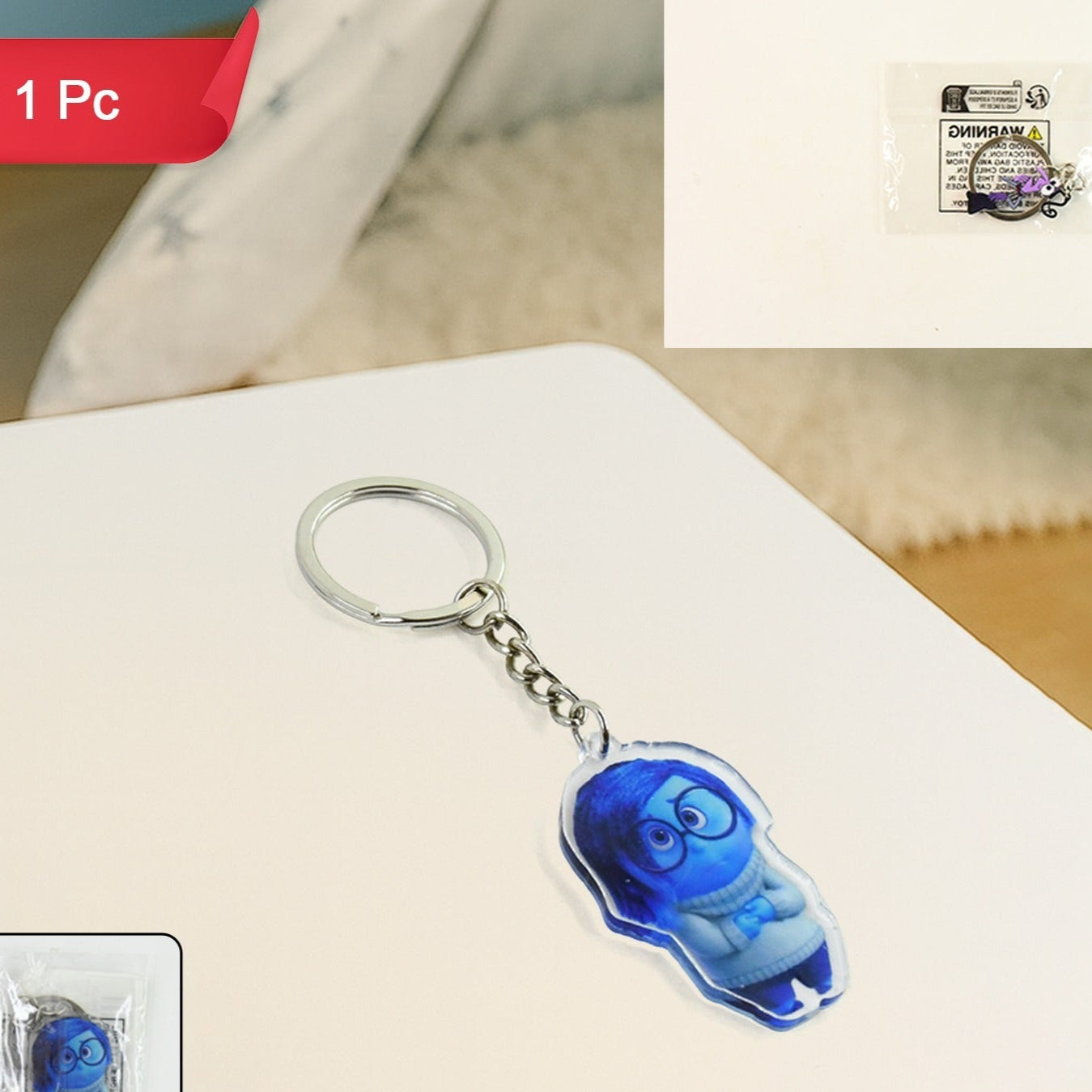 Cartoon Character-themed Acrylic Keychain (1 Pc) - Happy Price - Image 1