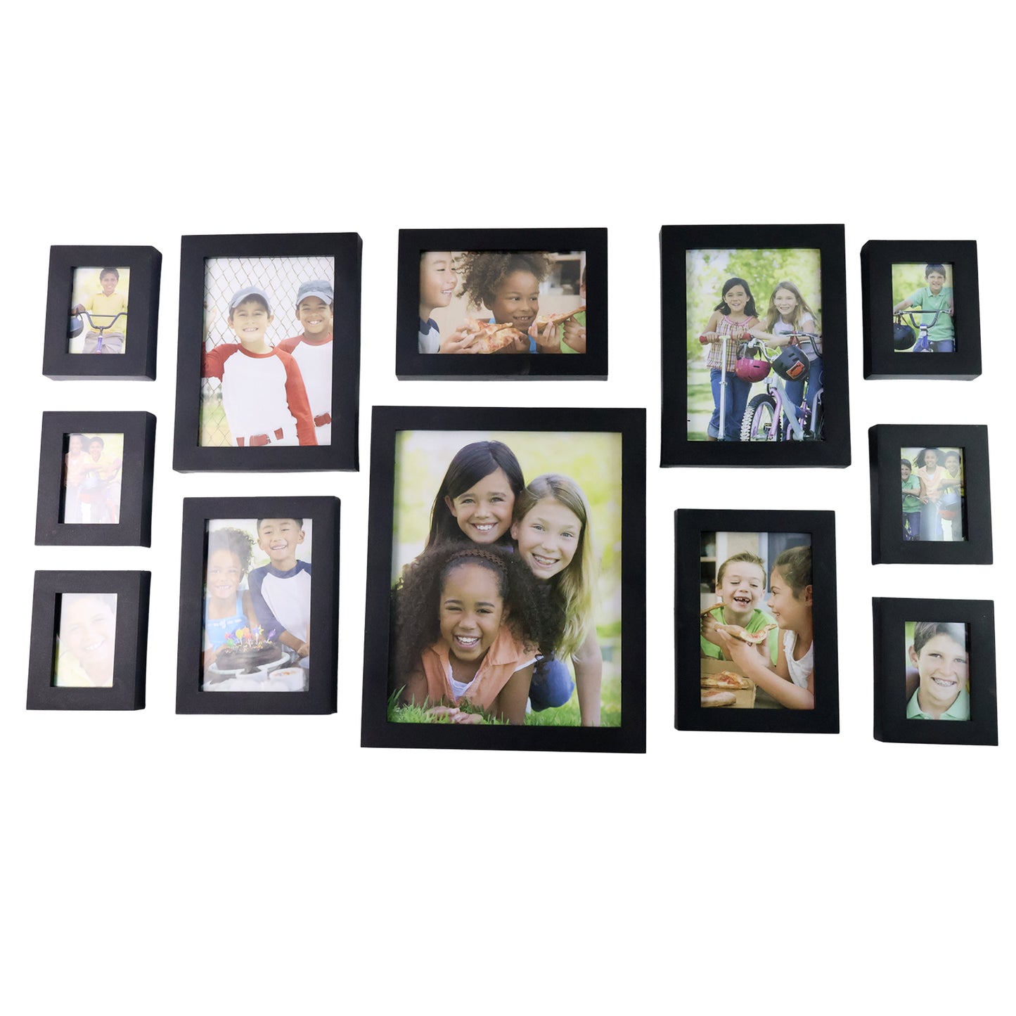 Premium Black Photo Frame Set 12 Pcs Wall Hanging Gallery Frames - Happy Price - Image 2