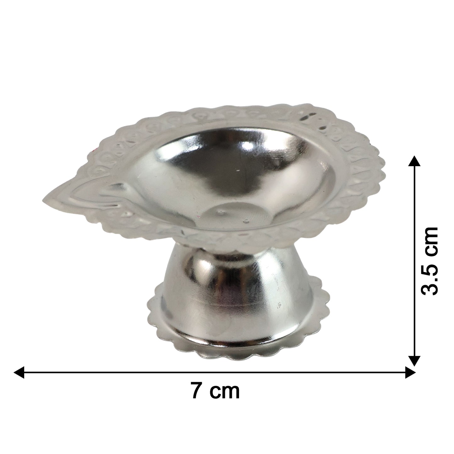 Stainless Steel Puja Diya Stand for Home Mandir - Traditional Oil Lamp (1 Pc) - Happy Price - Image 6
