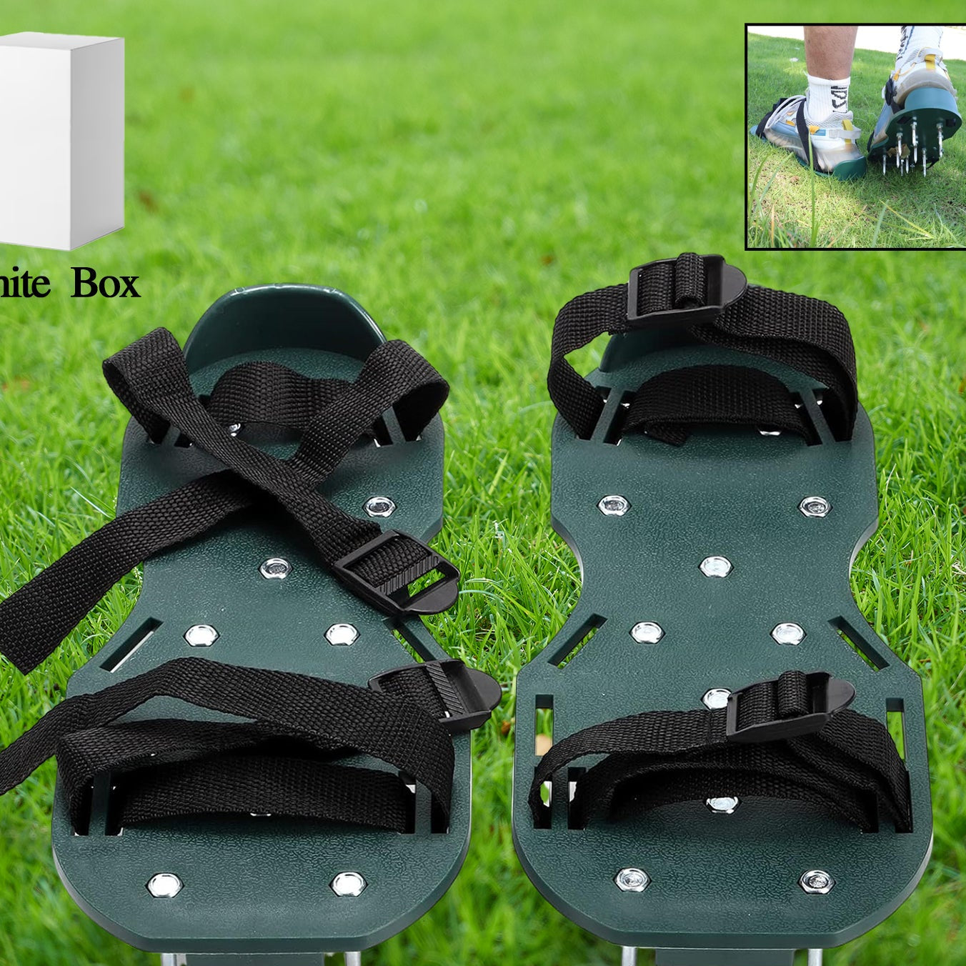 Garden Lawn Aerator Sandals with Spikes - For Yard & Patio Soil Loosening - Happy Price - Image 1