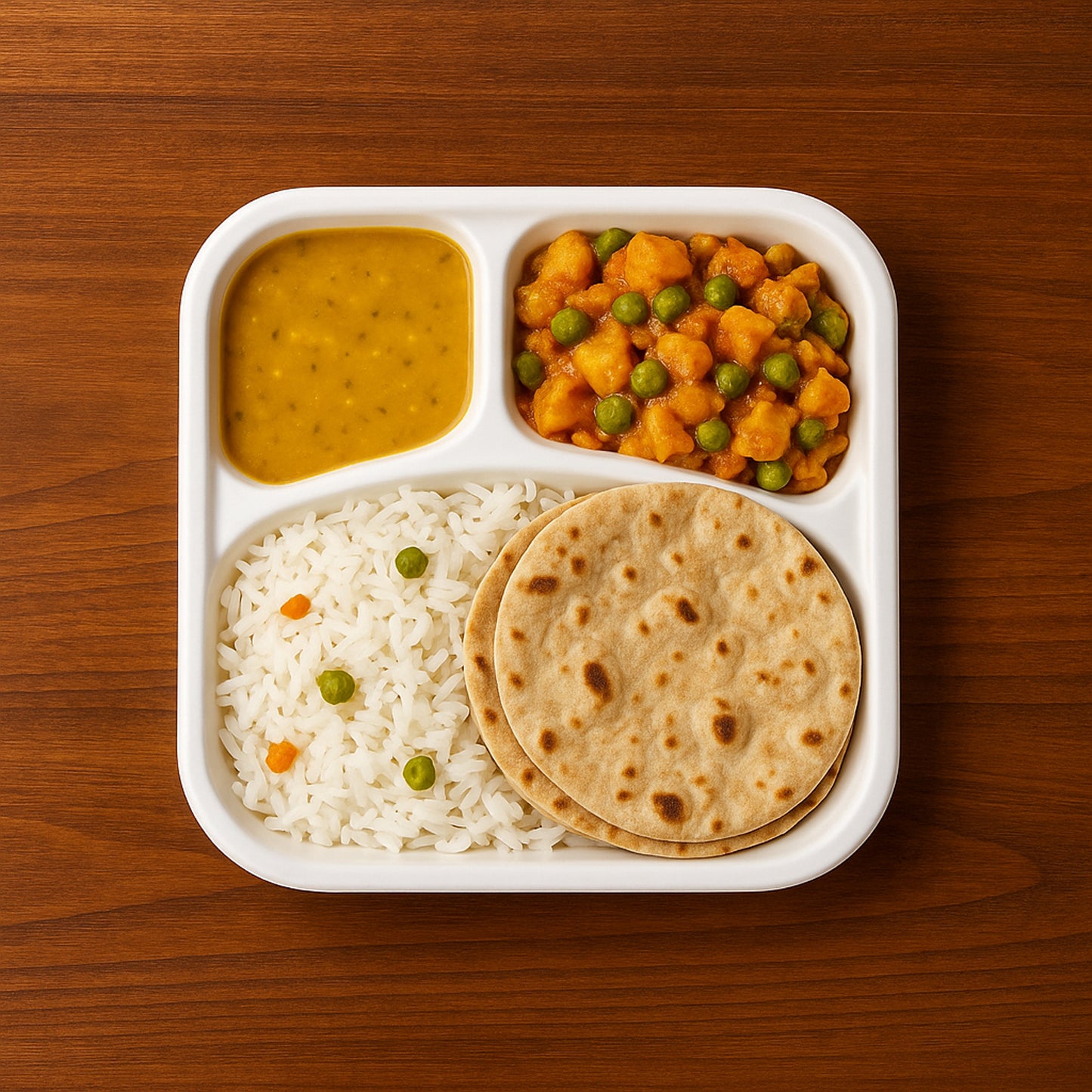 Compostable Bagasse 3-Compartment Square Meal Plates for Parties & Catering - Happy Price - Image 3