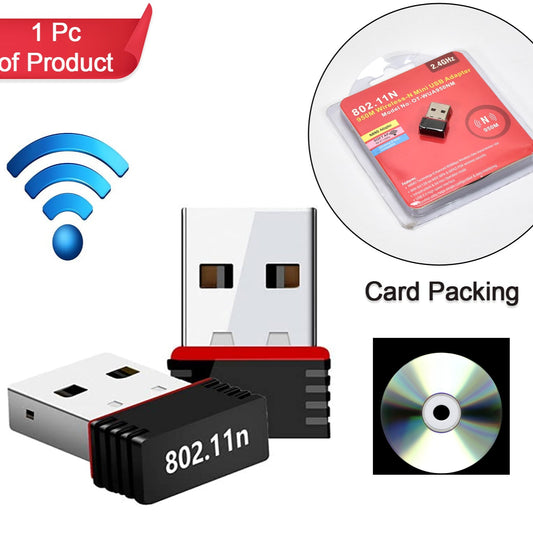 Wi-fi Receiver Wireless Mini Wi-fi Network Adapter With With Driver Cd For Computer  Laptop And Etc Device Use - Happy Price - Image 1