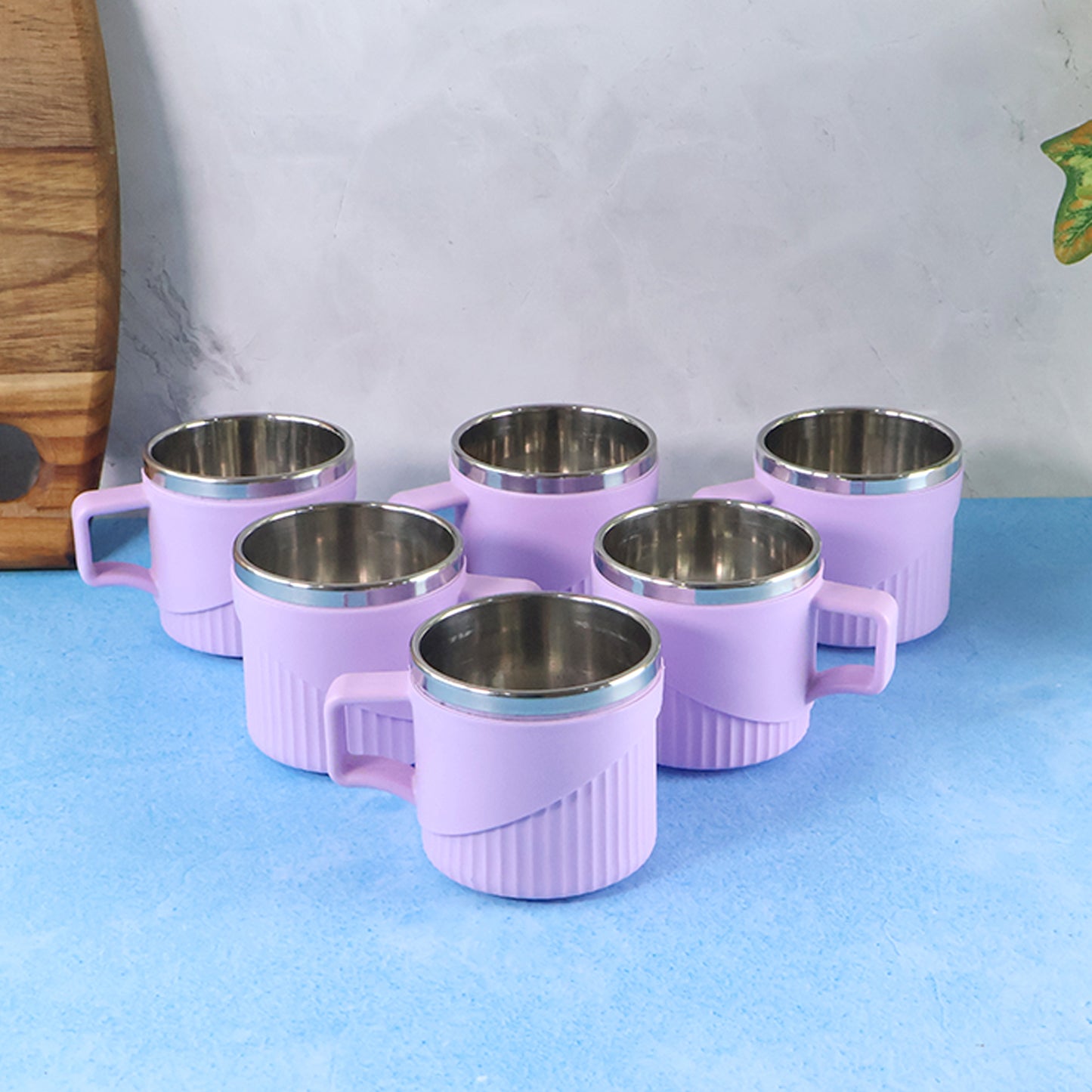 Set of 6 Sturdy Tea & Coffee Cups with Insulated Sleeves - Happyprice - Happy Price - Image 5