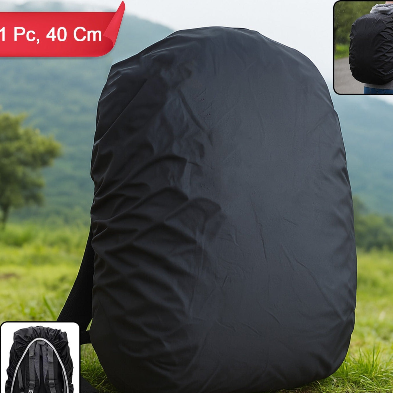Waterproof Small Size Backpack Rain Cover (1 Pc) - Happy Price - Image 1