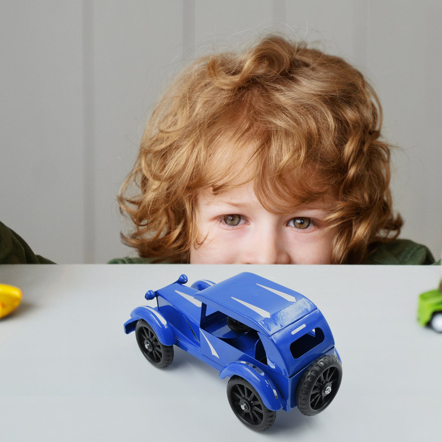 Vintage Metal Car 10 Inch Big Unbreakable Full Metal Body Car Vintage Car Toy Model Alloy Model Retro Car Model Toy Vehicle Classic Car Metal Vintage Car - Happy Price - Image 4