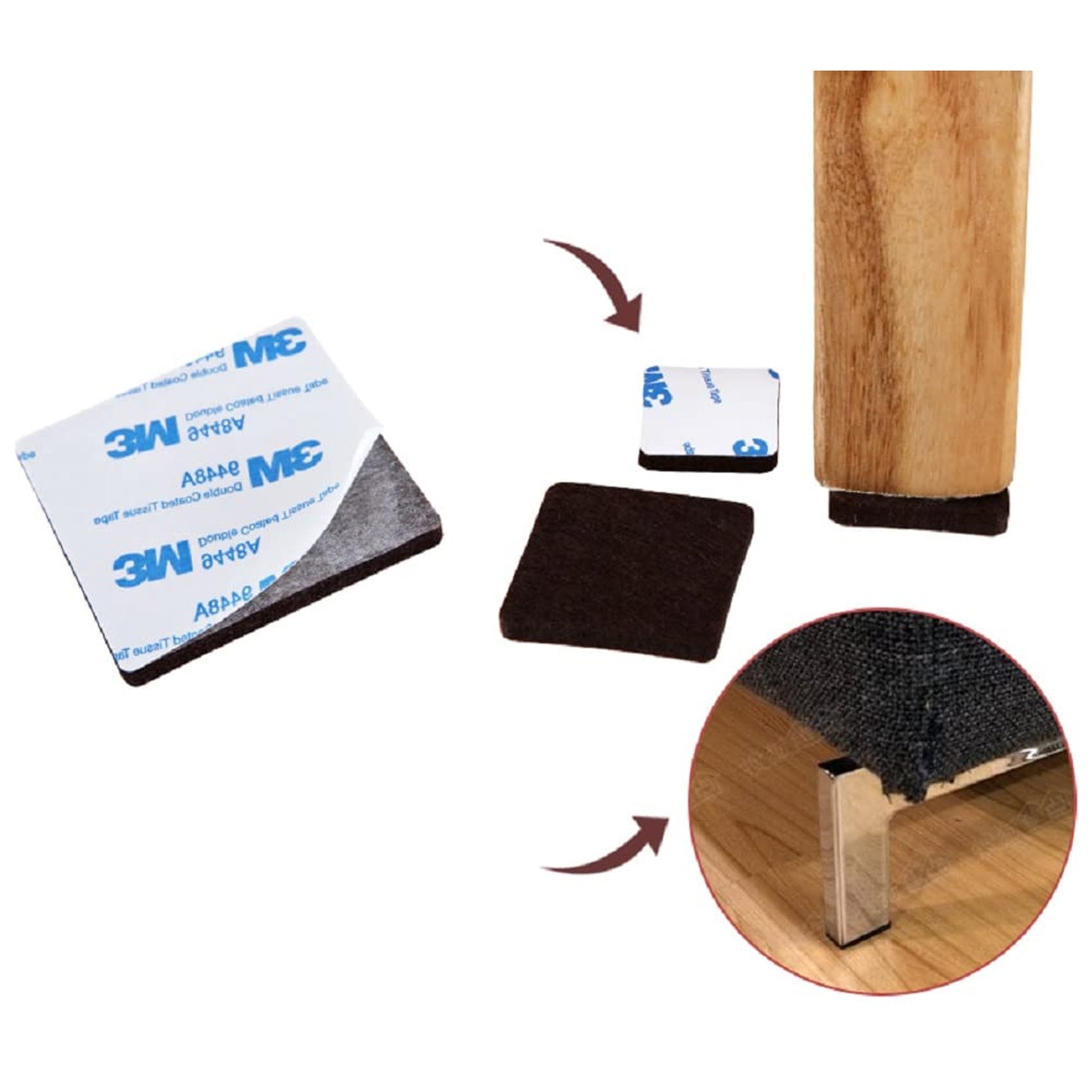 Furniture Pad Square Felt Pads Floor Protector Pad For Home  All Furniture Use - Happy Price - Image 5