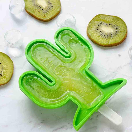 Cactus Shape Mold Durable Cactus Shape Ice Cream Mould Silicone Popsicle Mold Ice Pop Diy Kitchen Tool Ice Molds - Happy Price - Image 1