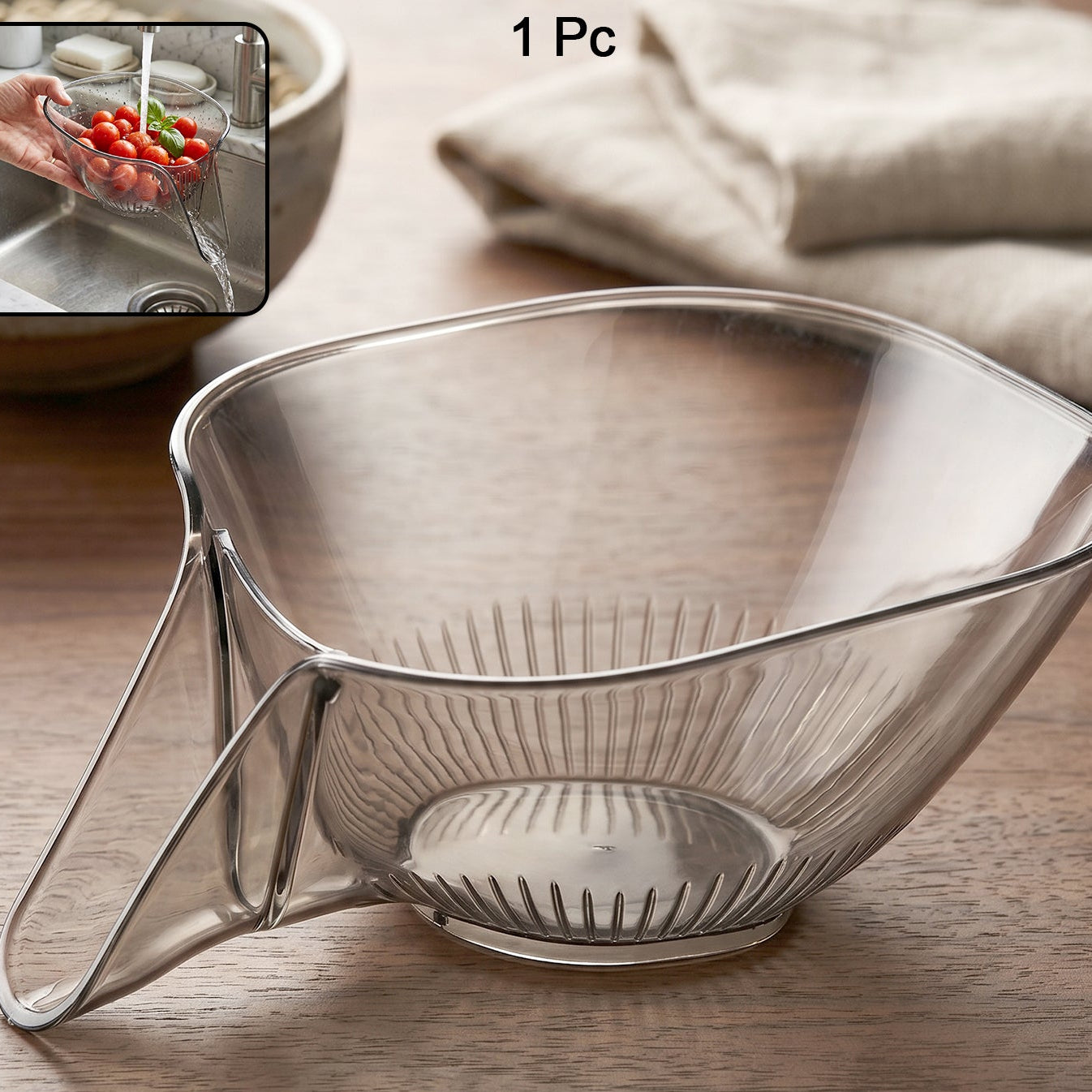 Kitchen Sink Strainer Basket with Funnel Drain - 1 Pc - Happy Price - Image 1