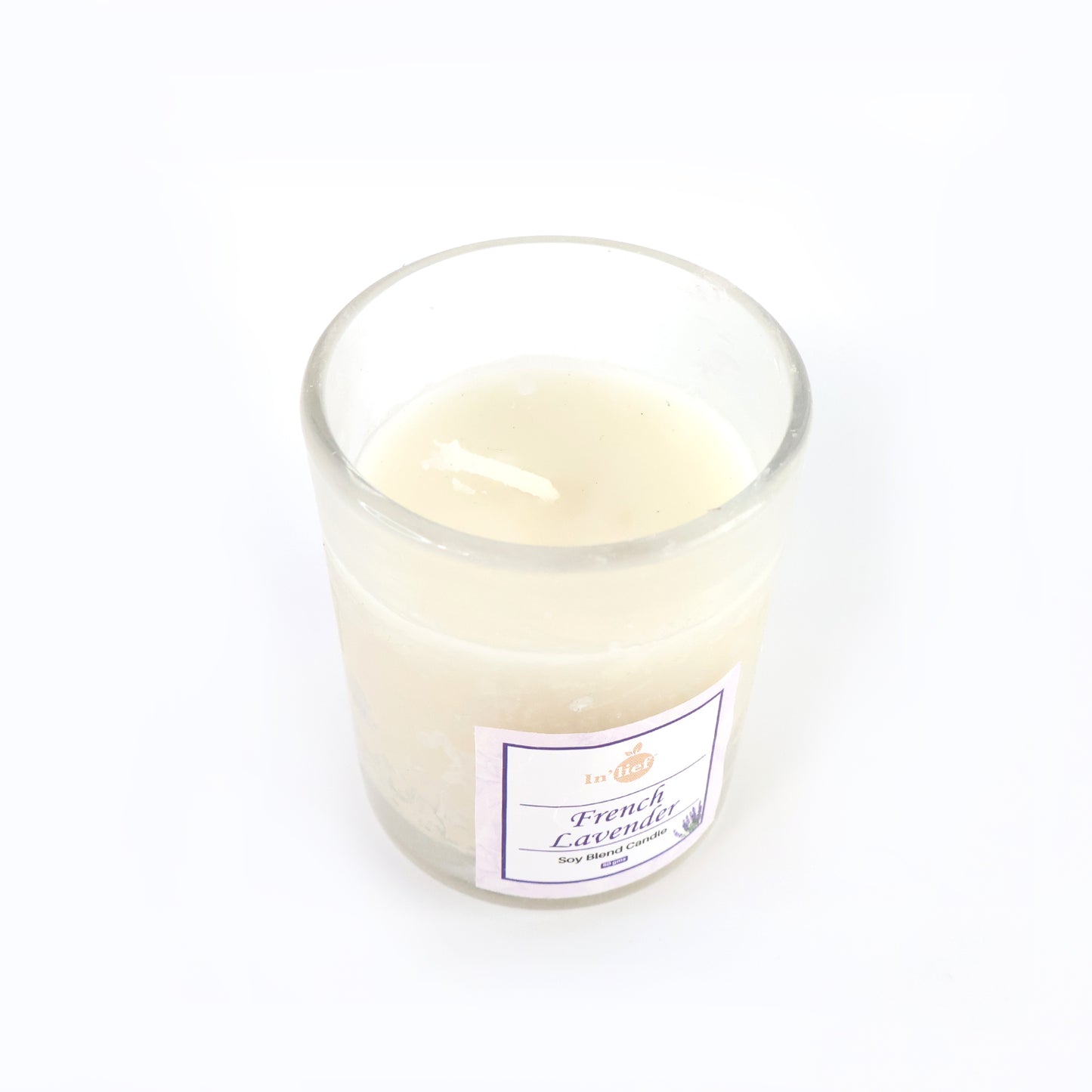 Inlief French Lavender Scented Soy Candle in Glass Jar (50gm, 1 Pc) - Happy Price - Image 2