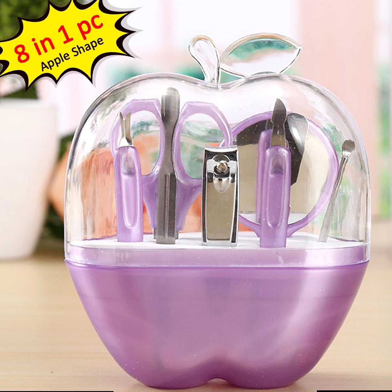 8-Piece Apple Shape Manicure & Grooming Kit - Happy Price - Image 1