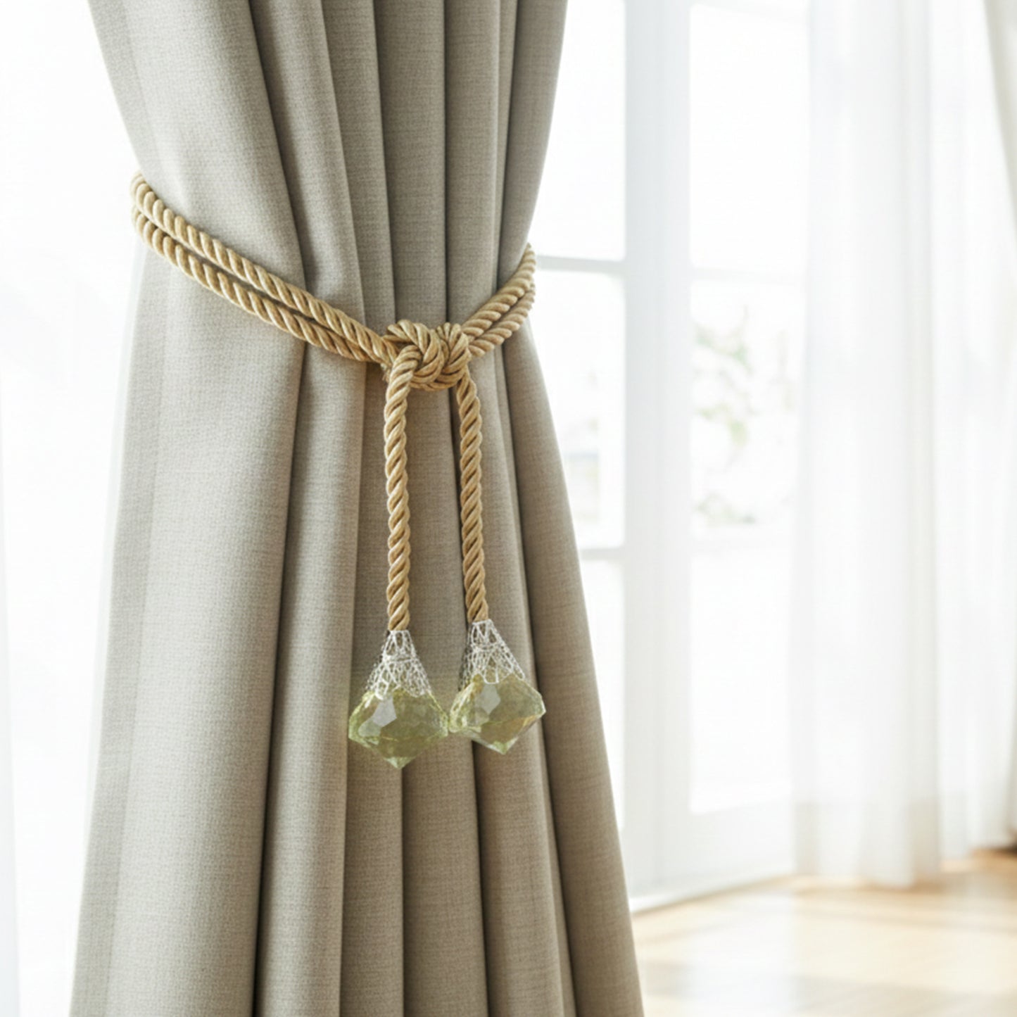 Decorative Curtain Tieback with Crystal Drop Ends (1 Pc) - Happy Price - Image 5