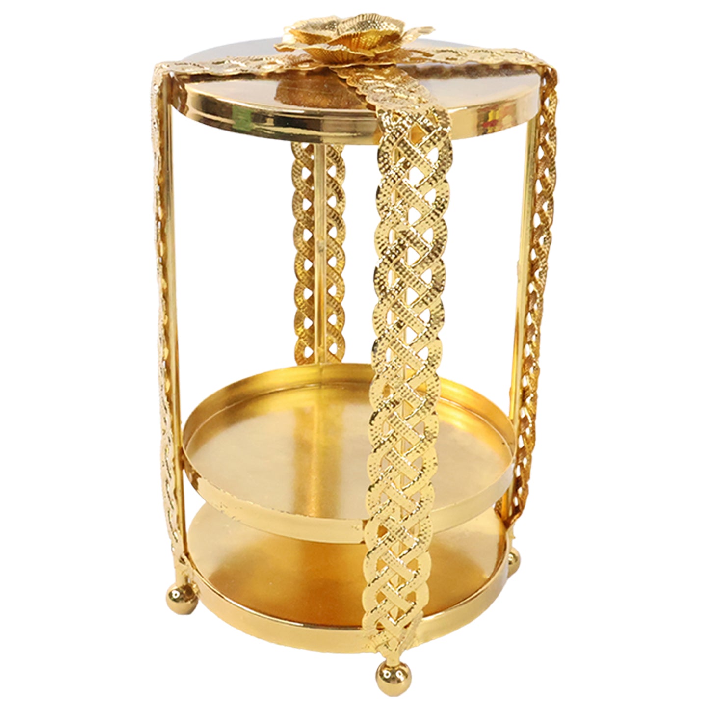 Multipurpose Golden Metal Candle Stand Showpiece (1 Pc) - Happy Price - Image 4