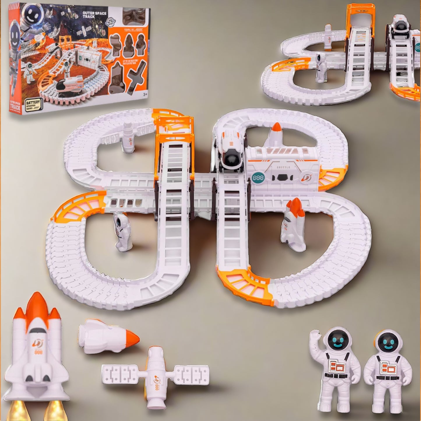 Outer Space Race Track Set For Kids Toys (1 Set) - Happy Price - Image 2