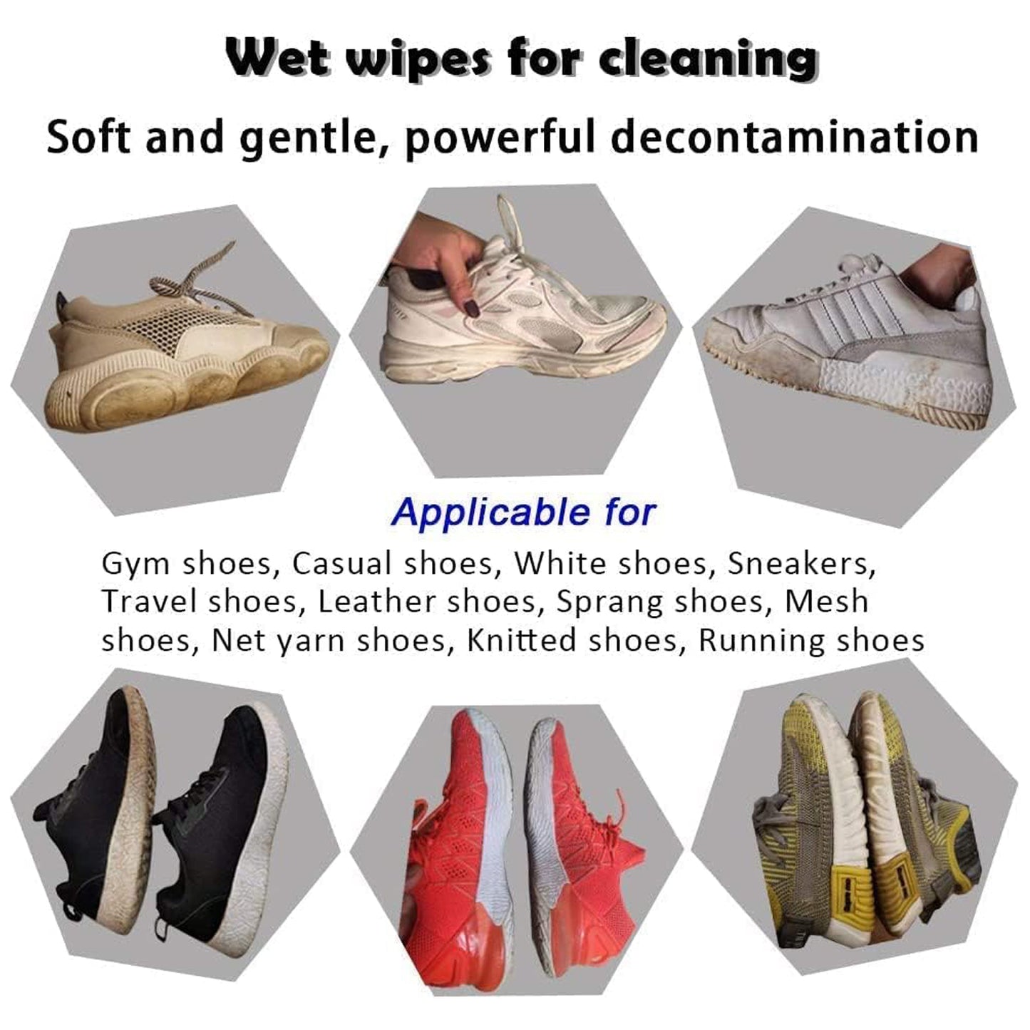 Shoe Cleaning Wet Wipes Fast Scrubbing Shoes Cleaning Tissue Sneakers Non-woven Detergent Quick Wipes Disposable Travel Portable Removes Dirt Stains - Happy Price - Image 7