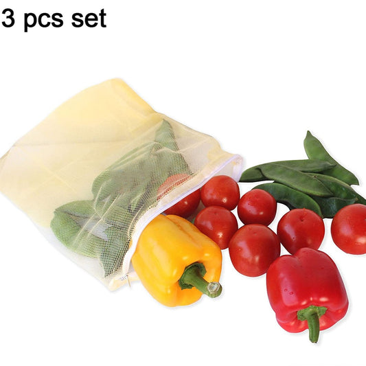 Fridge Bags For Fruits And Vegetables With Zip Net (Multicolour) - Happy Price - Image 1