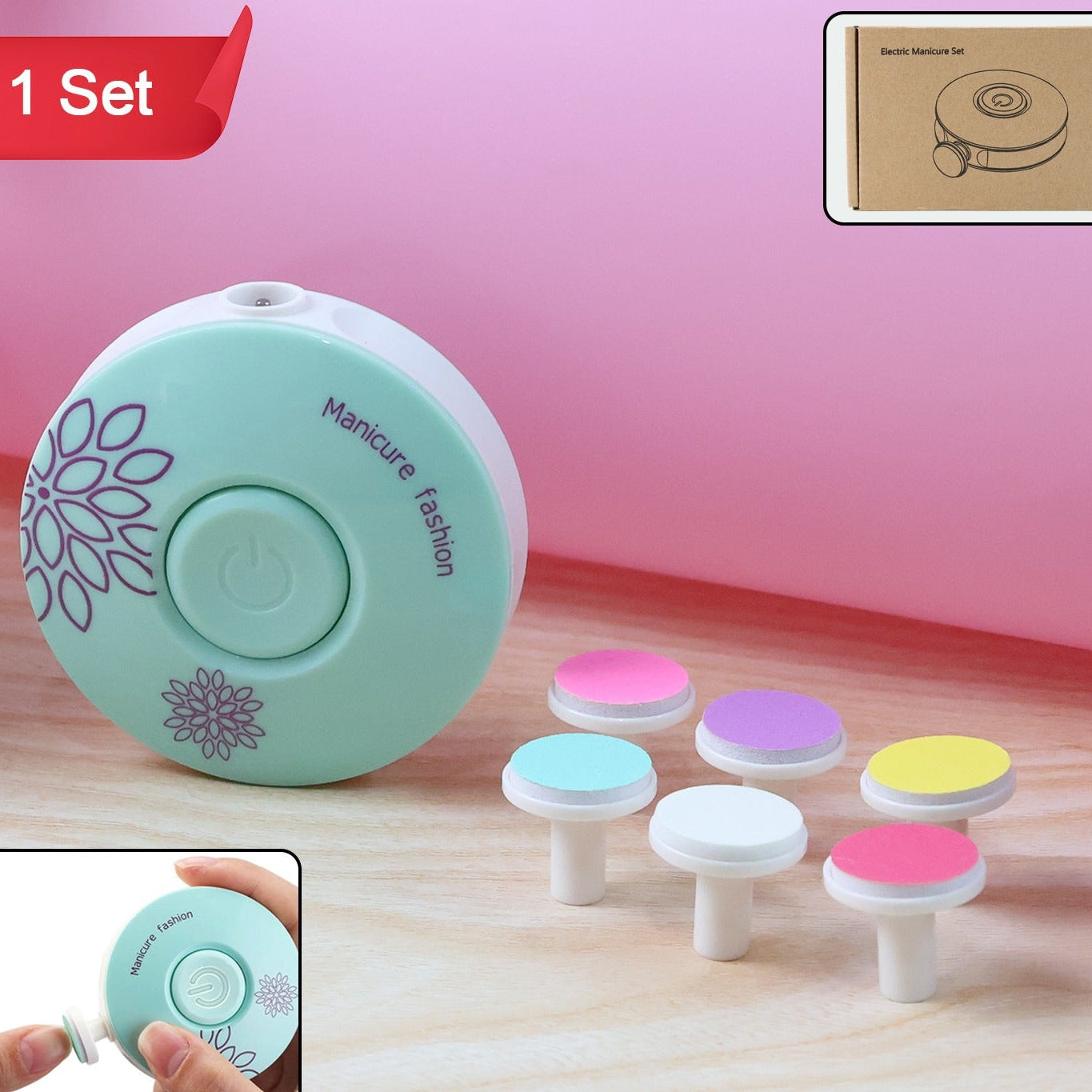 Electric Nail Grooming Kit for Babies & Adults - Gentle Filing & Buffing Set - Happy Price - Image 1