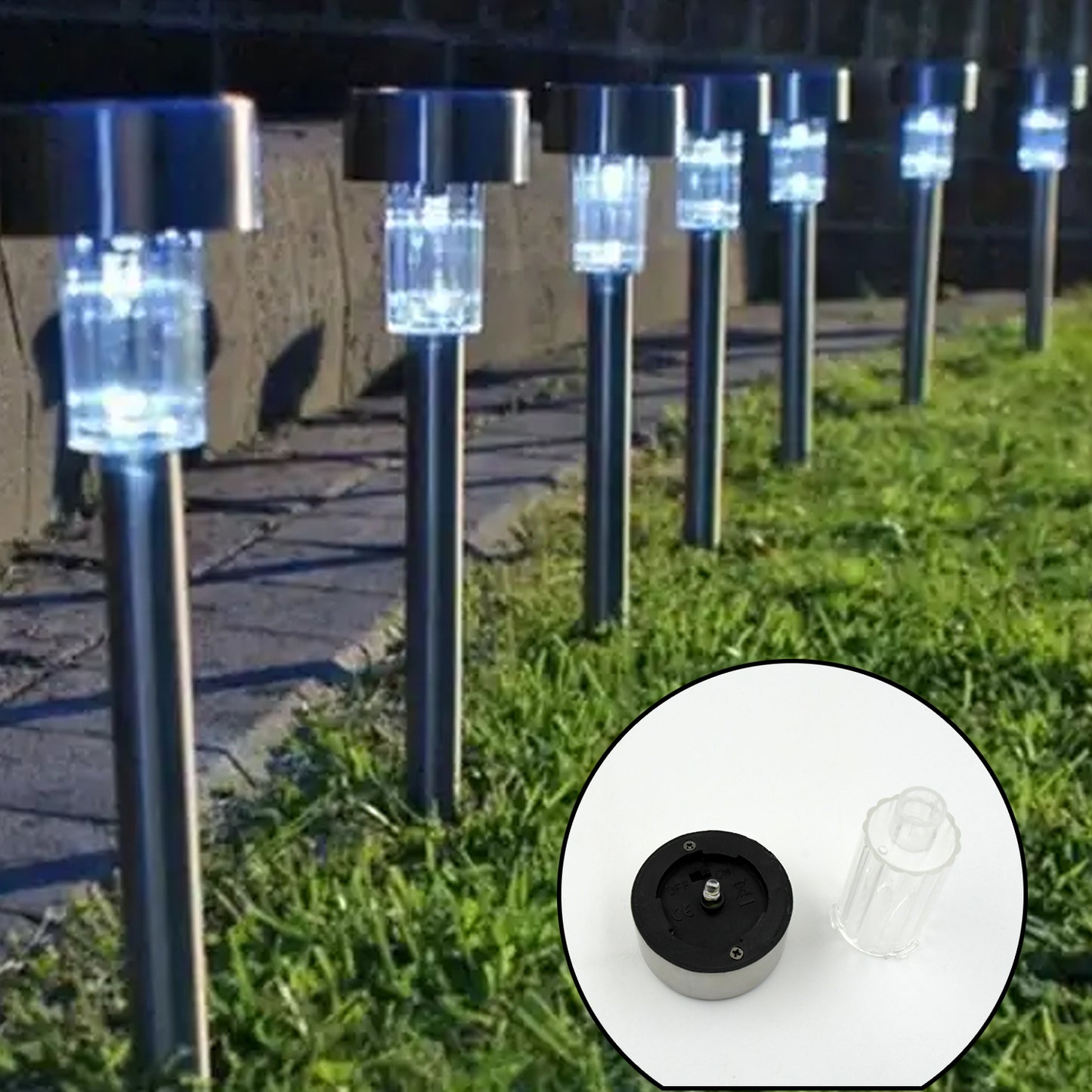 Solar Panel Led Spike Spot Light Landscape Garden Yard Path Lawn Outdors Solar Lamps Waterproof Outdoor Decorative Landscape Lights For Garden Patio Yard Walkway (2 Pc Set) - Happy Price - Image 5
