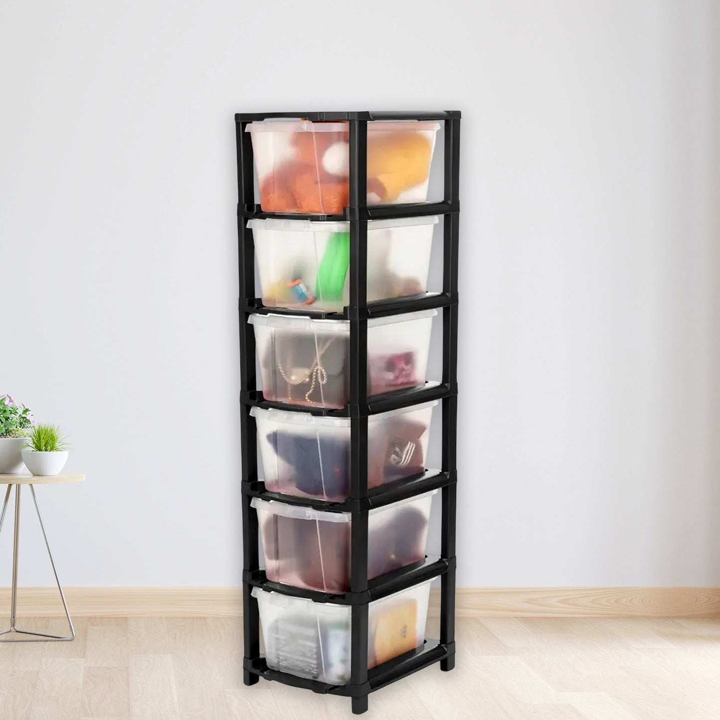 6-layer Modular Plastic Drawer Storage Cabinet - Happy Price - Image 6
