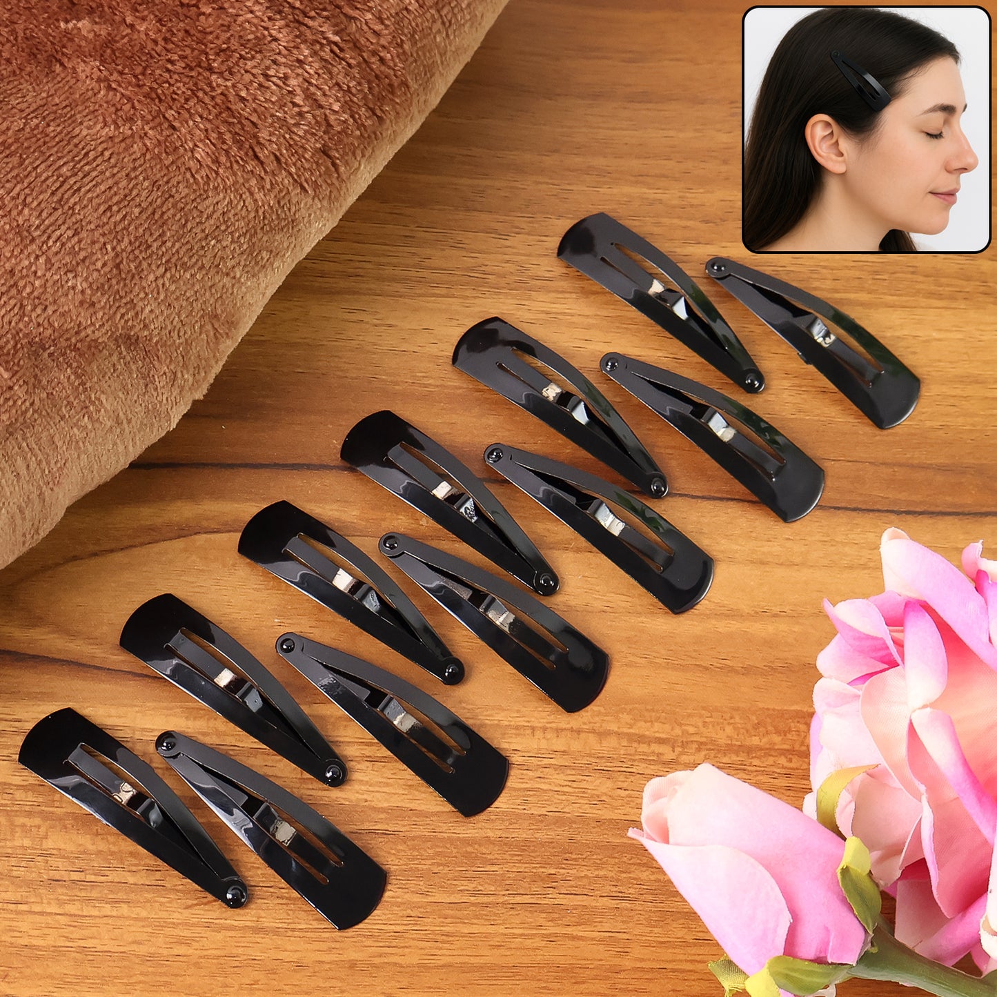 Metal Tik Tak Hair Clips - 12 Pcs Set for Women & Girls - Happy Price - Image 6