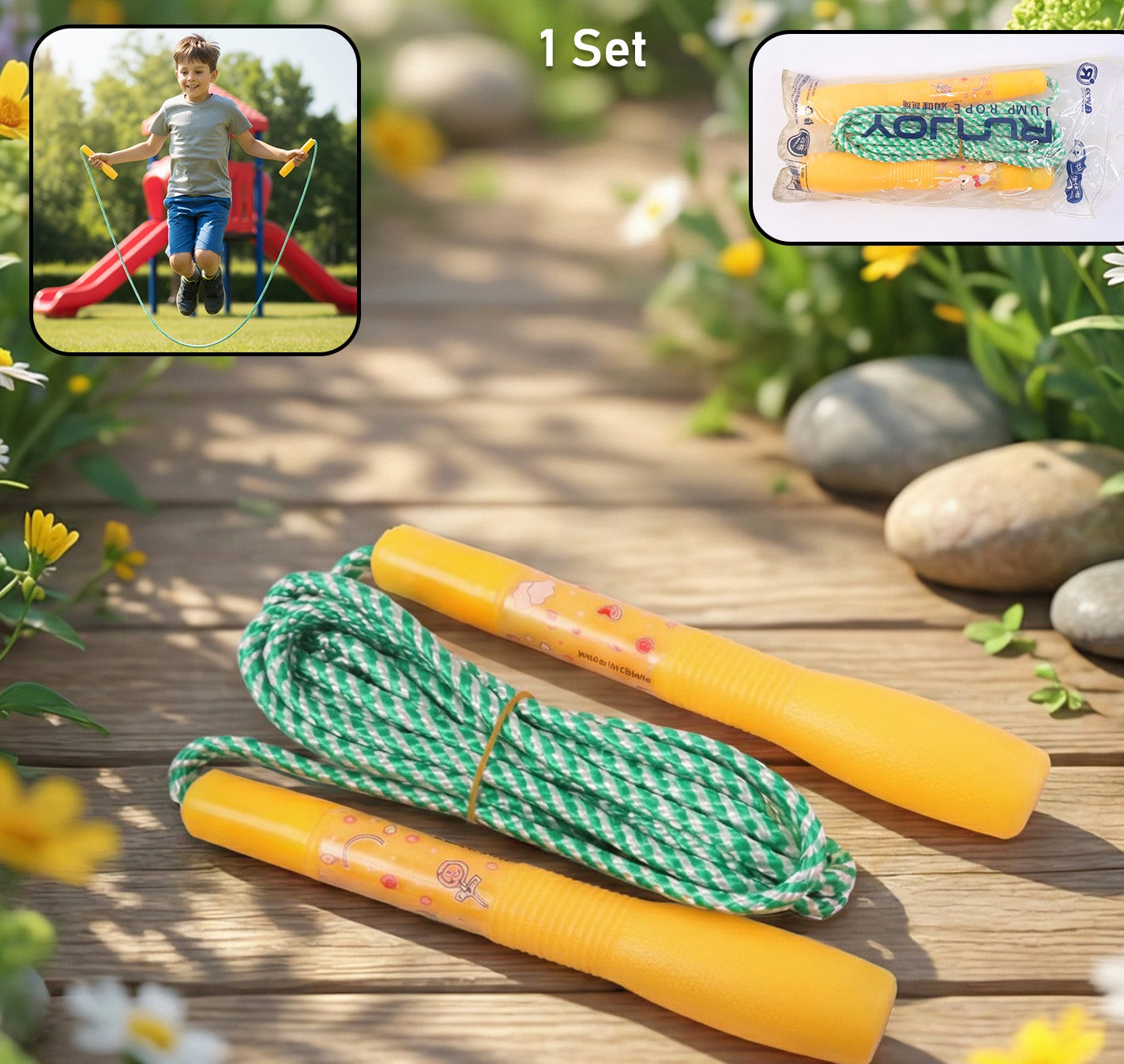 Kids Skipping Jump Rope - 1 Set for Active Play & Fitness - Happy Price - Image 1