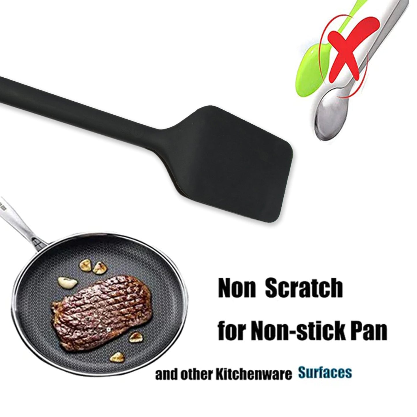 Cutlery Kitchen Set Dessert Serving Spatulas-premium Nylon Turner And Flipper - Happy Price - Image 4