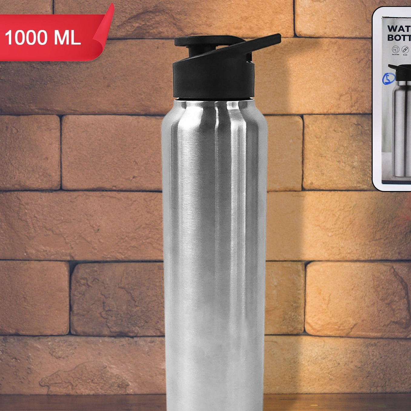 Stainless Steel Water Bottle - 1000ml Capacity, Insulated & Leak-Proof - Happy Price - Image 1