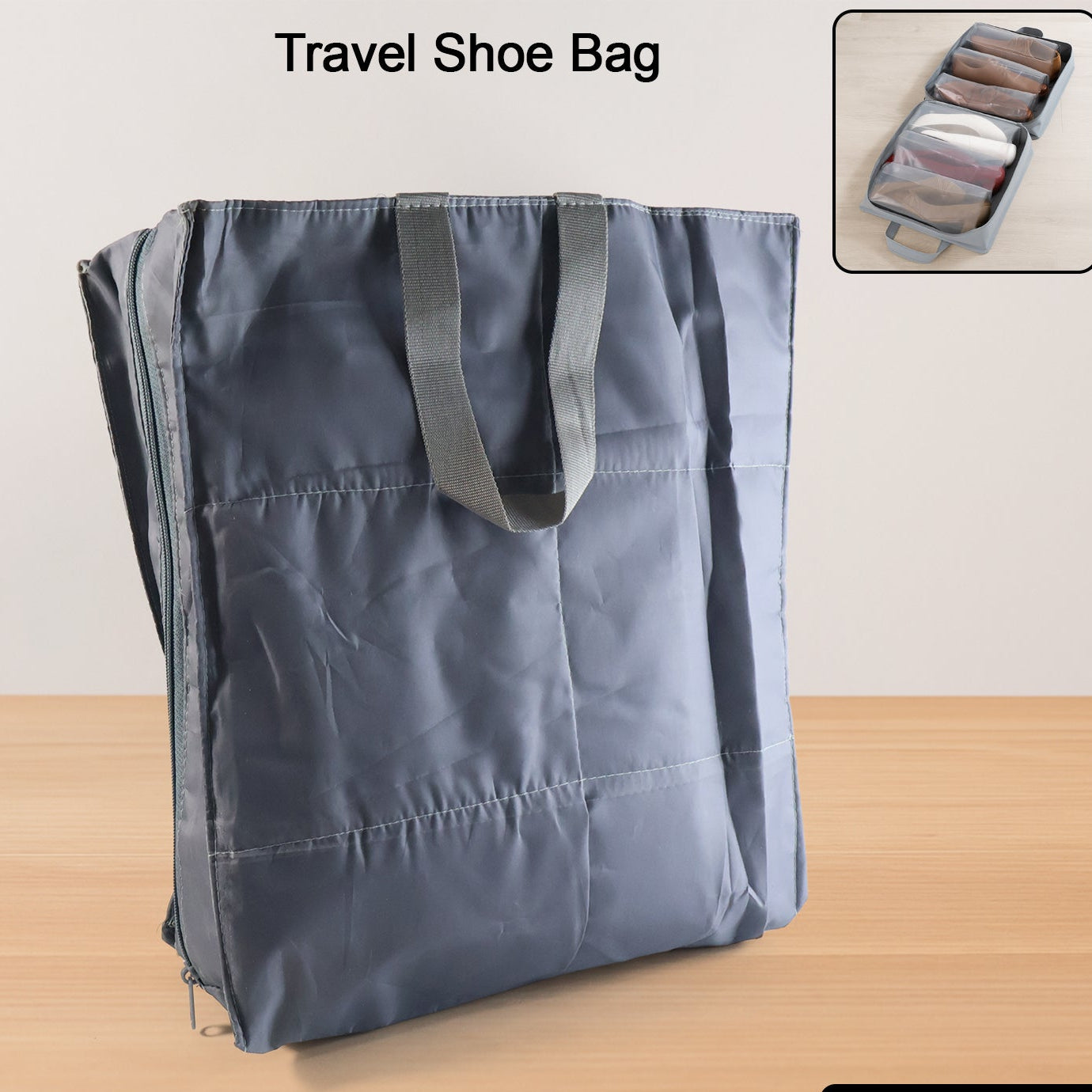 Travel Shoe Bag Organizer (1 Pc) - Waterproof, Foldable Footwear Carrier - Happy Price - Image 1