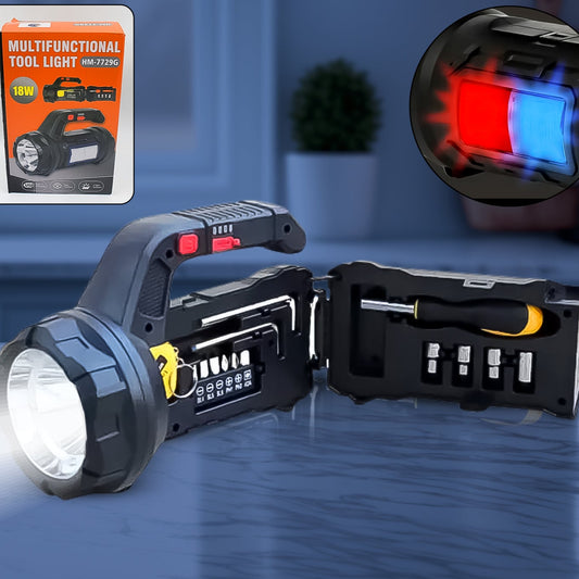 Multi Functional Sos Light With Tool Box Torchlight (18 W) - Happy Price - Image 1