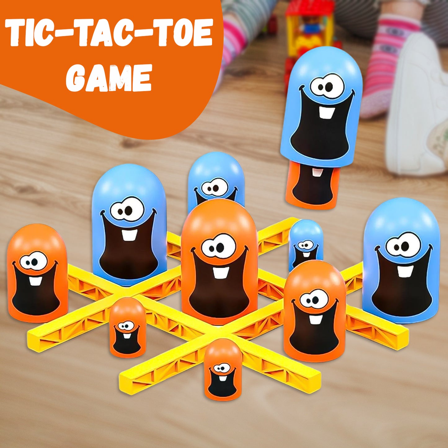 Tic-tac-toe Game Gobble Game Board Game Indoor (1 Set) - Happy Price - Image 2