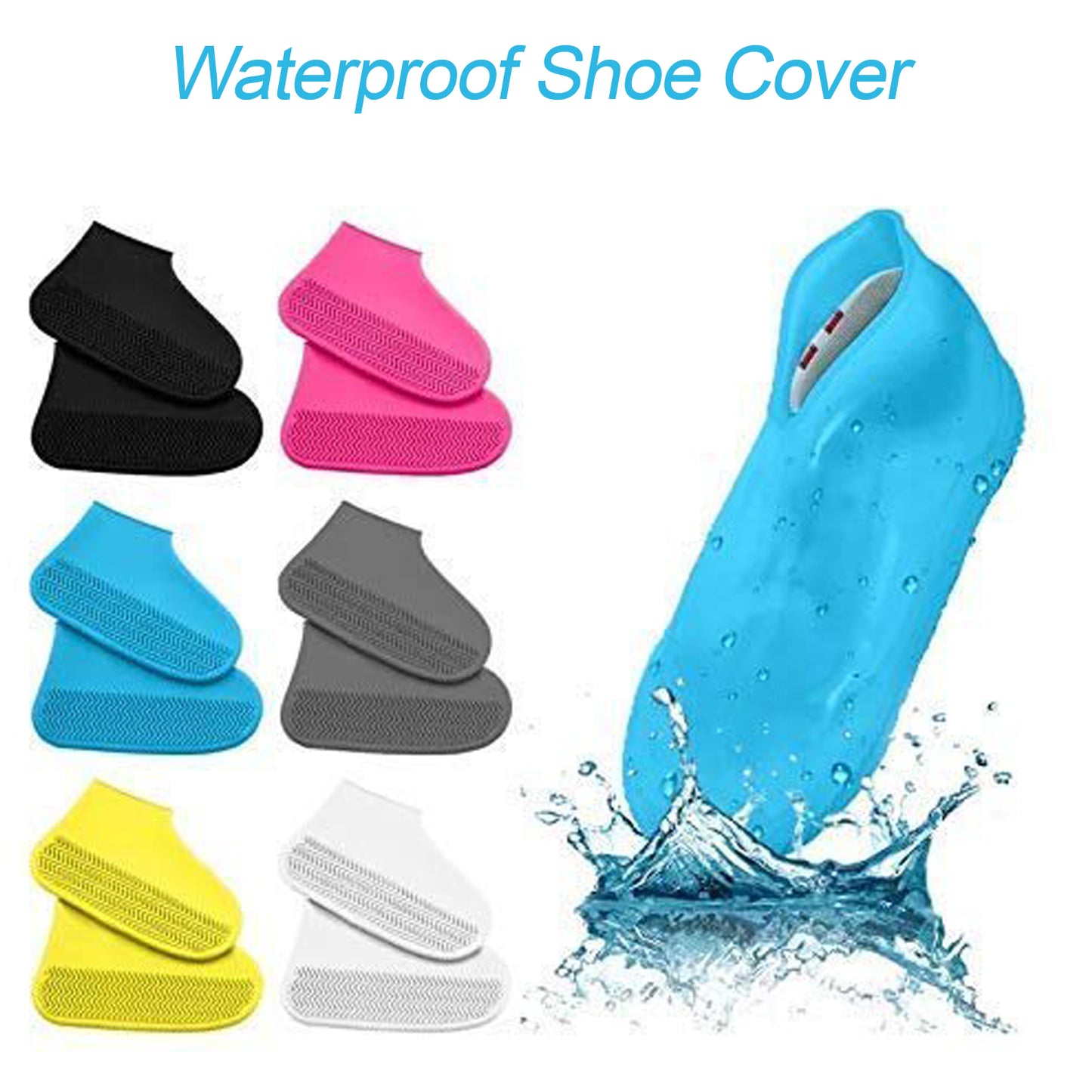 Non-slip Silicone Rain Reusable Anti Skid Waterproof Fordable Boot Shoe Cover - Happy Price - Image 6