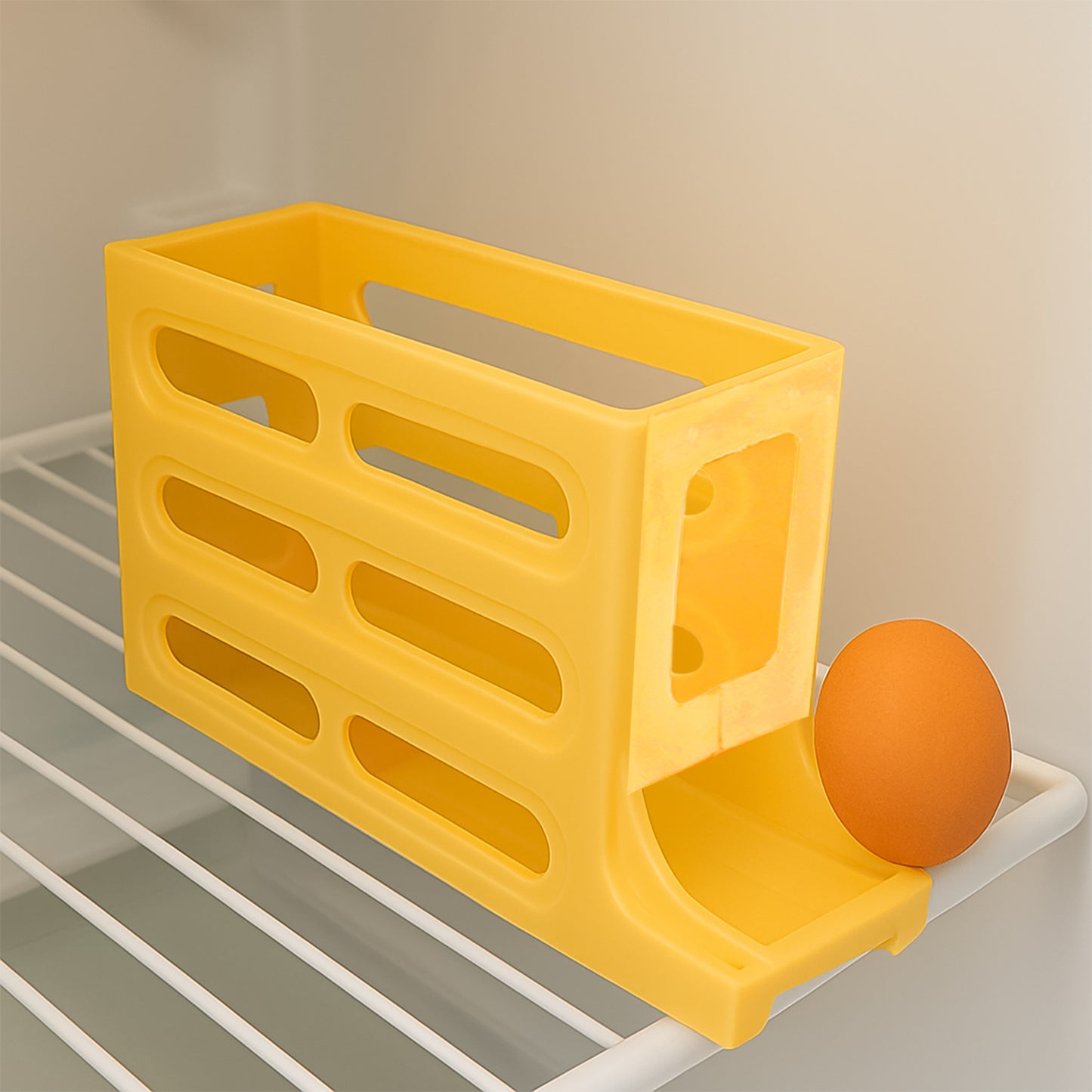 3-Layer Rolling Egg Holder Dispenser for Fridge - Automatic Gravity Feed Organizer (1 Pc) - Happy Price - Image 5