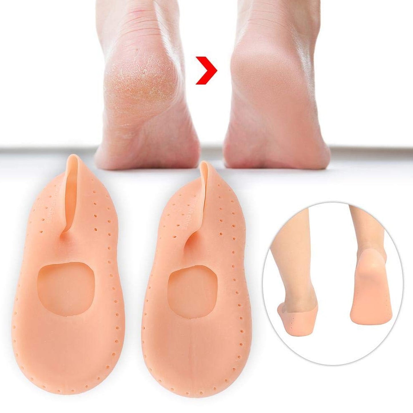 Anti Crack Silicone Gel Foot Protector Moisturising Socks - Happy Price - Image 6