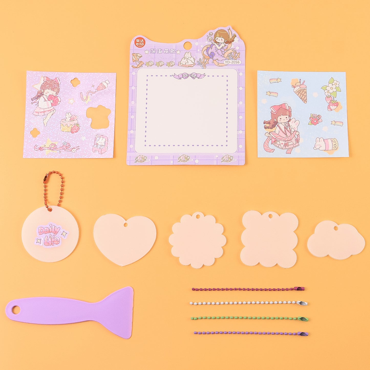 Diy Shrink Art Keychain Making Kit For Kids (1 Set) - Happy Price - Image 5