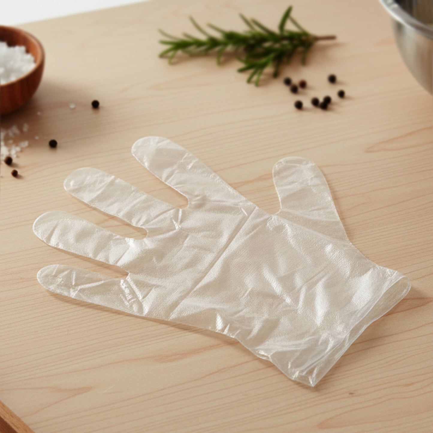 Transparent Disposable Plastic Gloves - 100 Piece Pack for Kitchen & Cleaning - Happy Price - Image 6