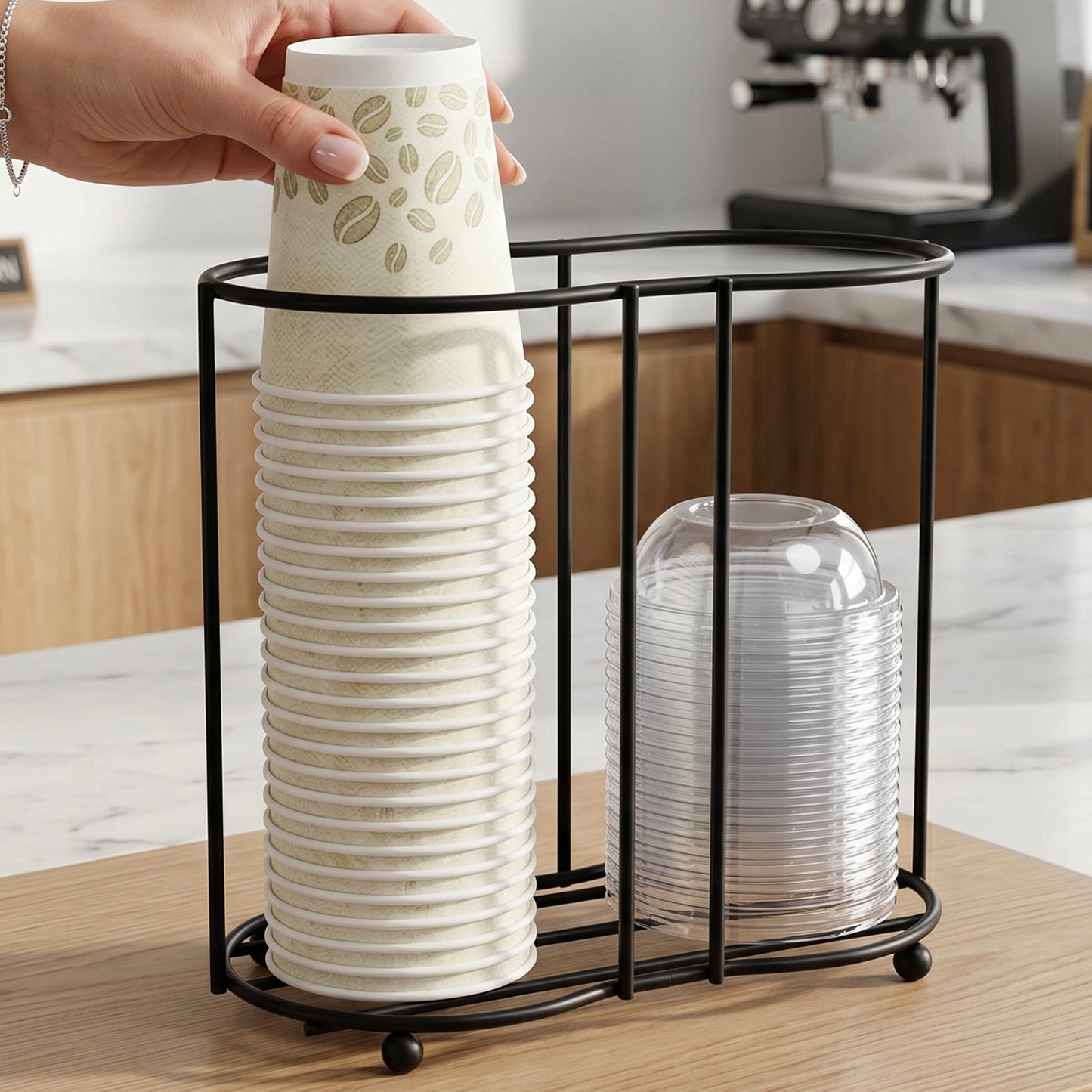 Metal Desktop Cup Organizer Stand - 1 Pc - Happy Price - Image 6