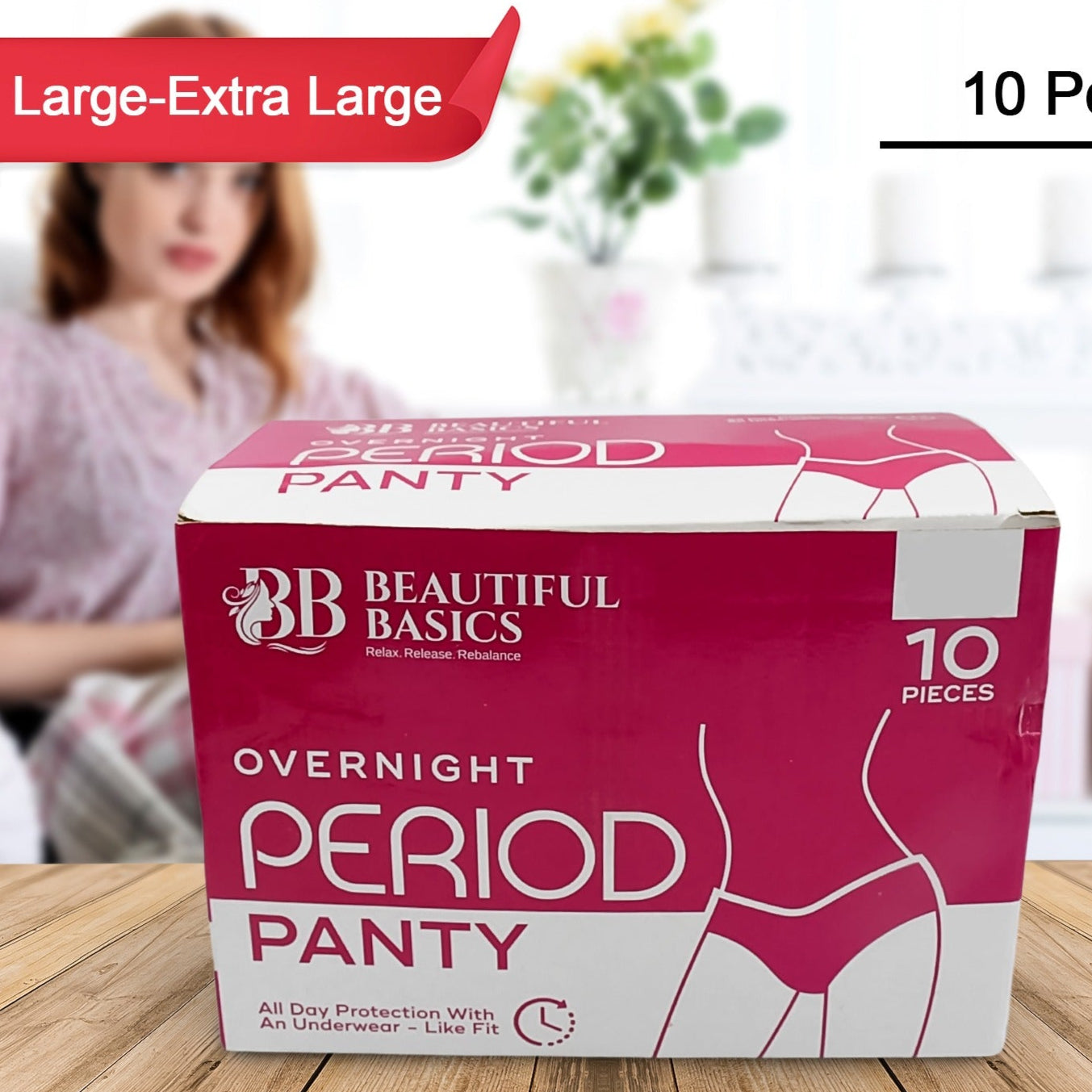 Womens Emergency Kit Travel Kit- Includes Seamless Underwear Pantyliner Feminine Hygiene Sachet First Period Kit (10 Pcs) - Happy Price - Image 1