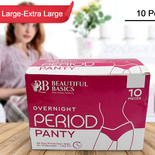 Womens Emergency Kit Travel Kit- Includes Seamless Underwear Pantyliner Feminine Hygiene Sachet First Period Kit (10 Pcs) - Happy Price - Image 1