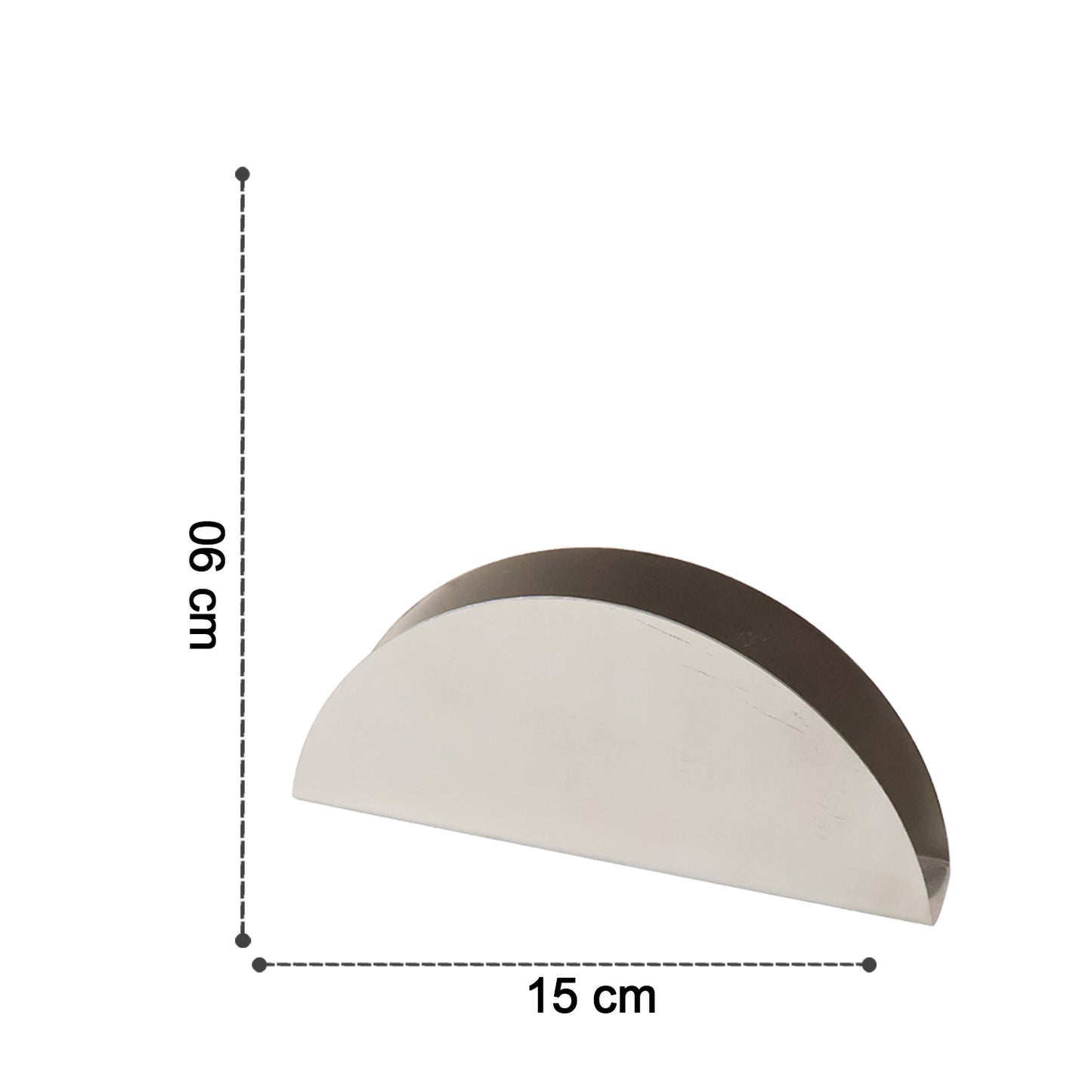 Stainless Steel Half-moon Shaped Tissue Paper Napkin Holder Stand (1 Pc) - Happy Price - Image 5