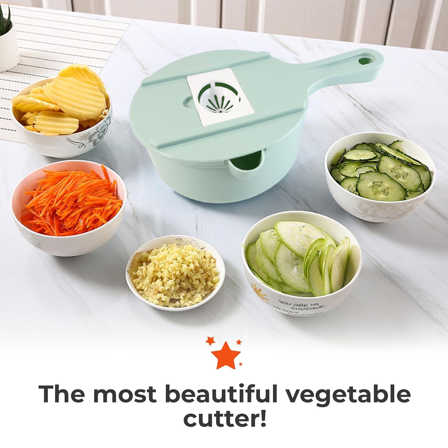 All-in-One Kitchen Vegetable Slicer & Grater Set with 6 Blades - Happy Price - Image 7