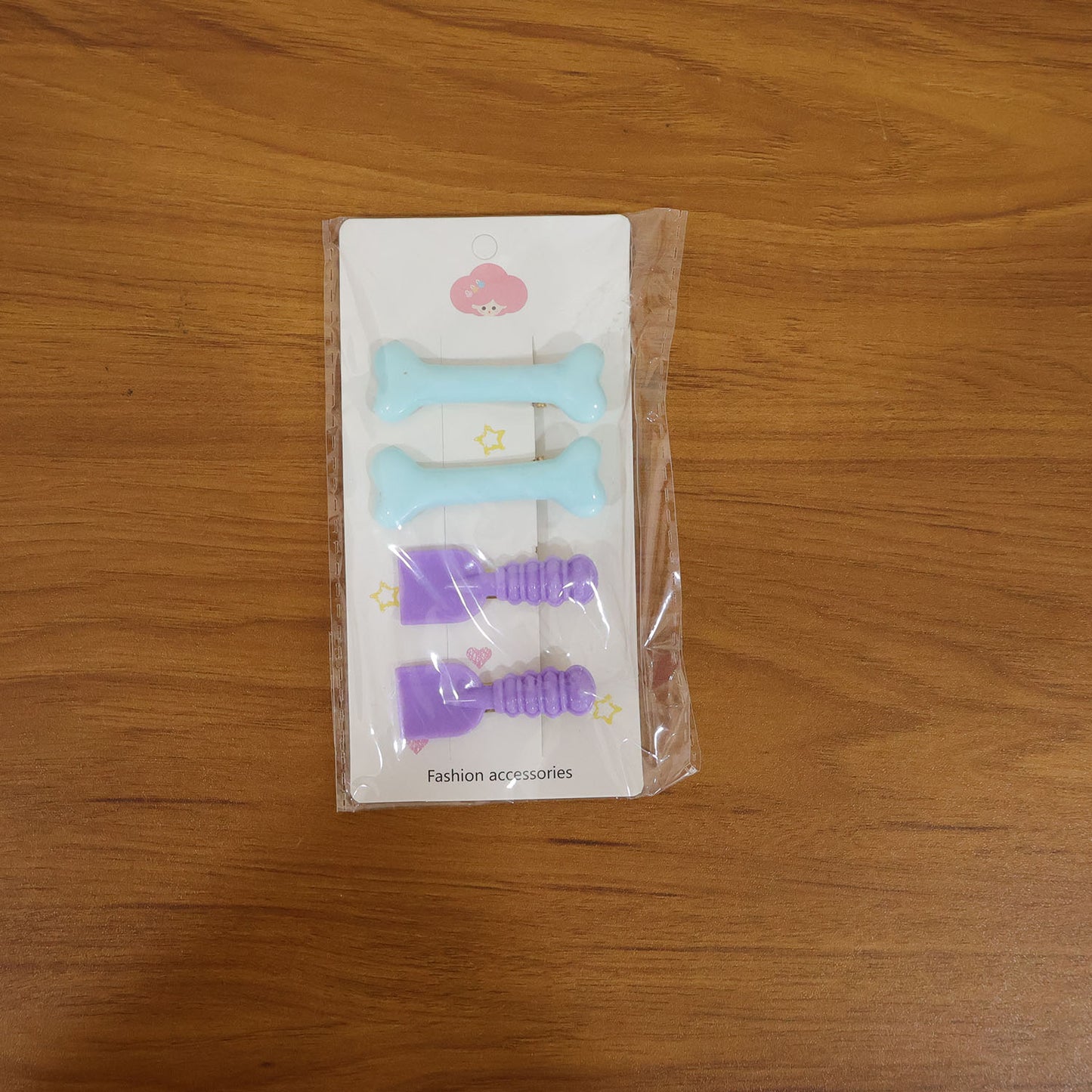 Cute Cartoon Hair Clips for Girls - 4 Pc Set with Bone & Spade Shapes - Happy Price - Image 7