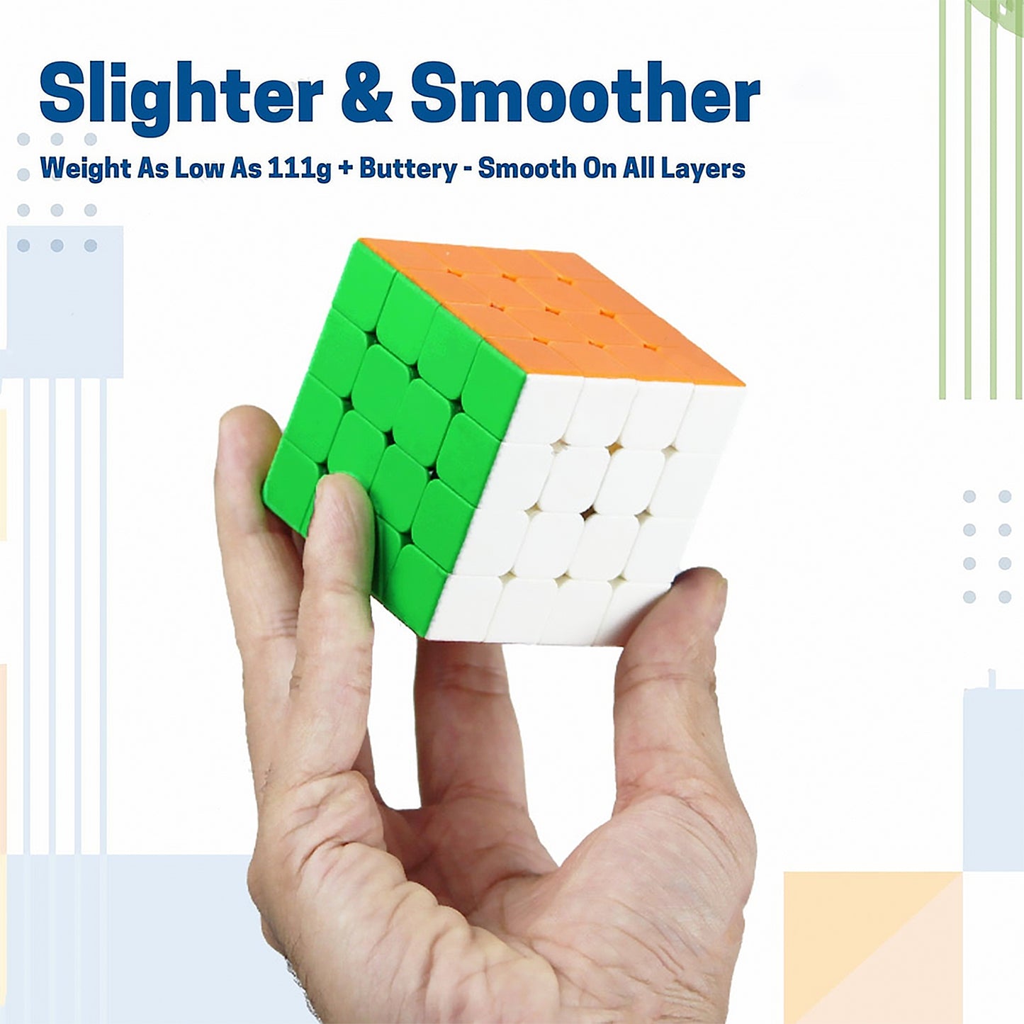 Small Puzzles Cubes 444 High Speed Sticker Less Magic Cube Game Kids And Professionals Magic Cube Puzzle Toy Pack Of 1 8+ Years - Happy Price - Image 6