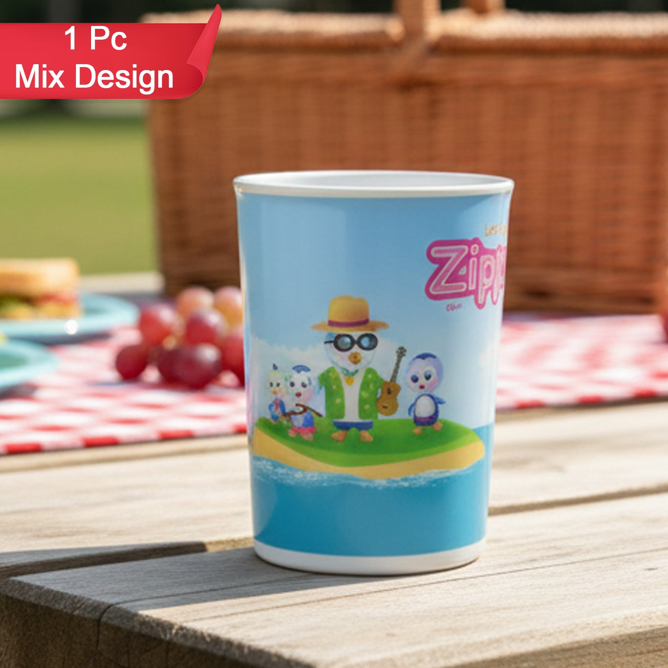 Cute Cartoon Melamine Drinking Glass - 250ml, 1 Pc - Happy Price - Image 1