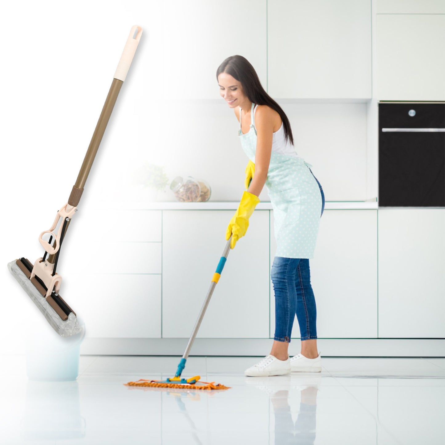 Sponge Mop Super Absorbent Sponge-head-self-cleaning Miracle-mop - Happy Price - Image 5