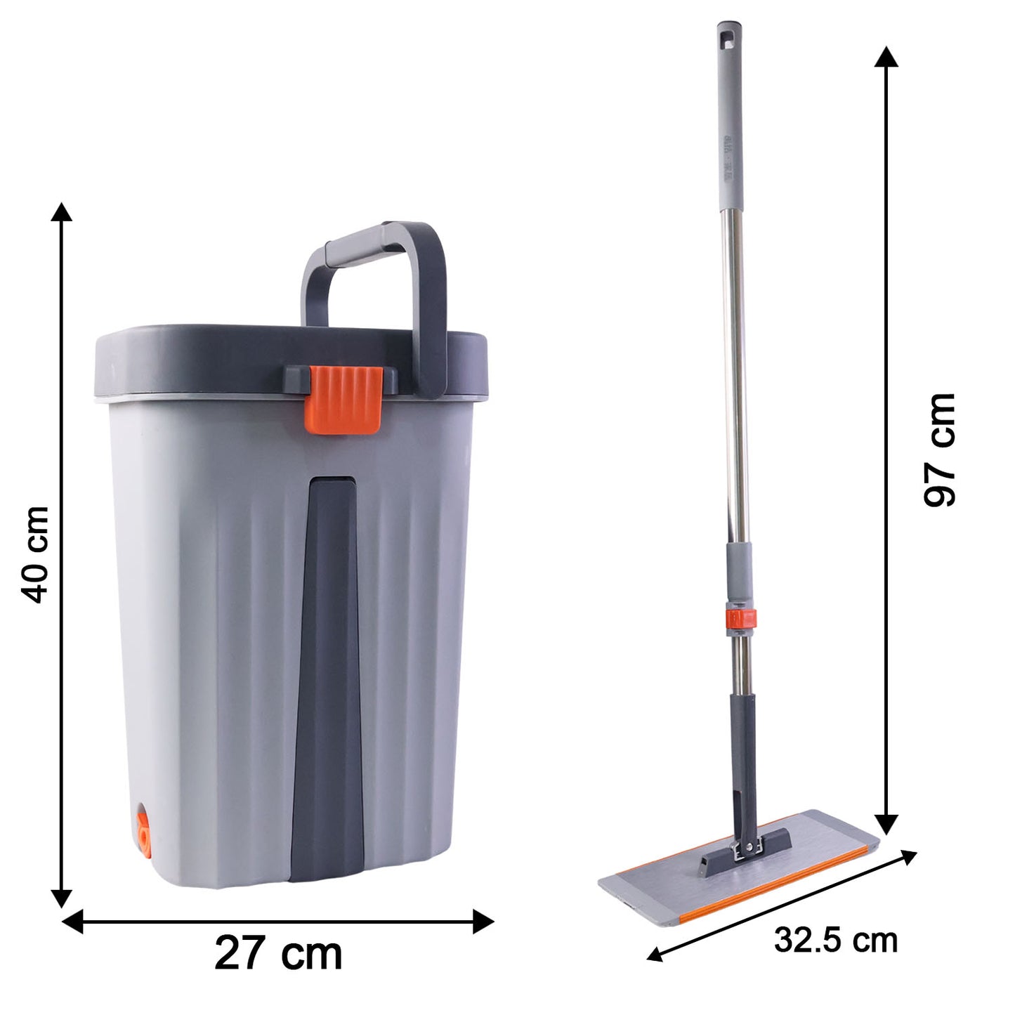 Compact Flat Mop and Bucket Set with Wringer for Home Cleaning - Happy Price - Image 5